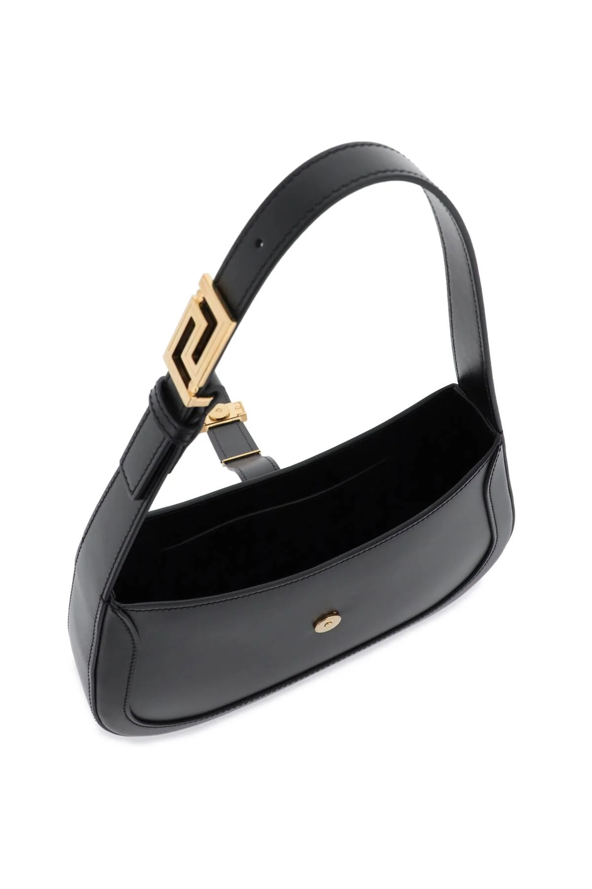 Versace Leather Tote Bag - Black-Versace Gold - Image 4