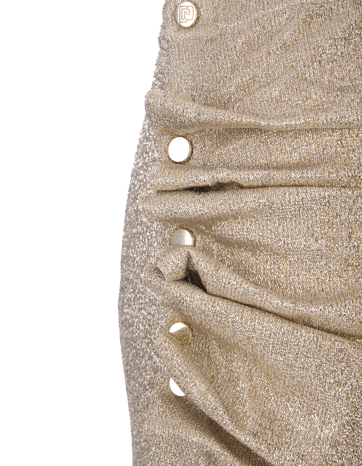 Rabanne Gold Lurex Midi Skirt - Gold - Image 3