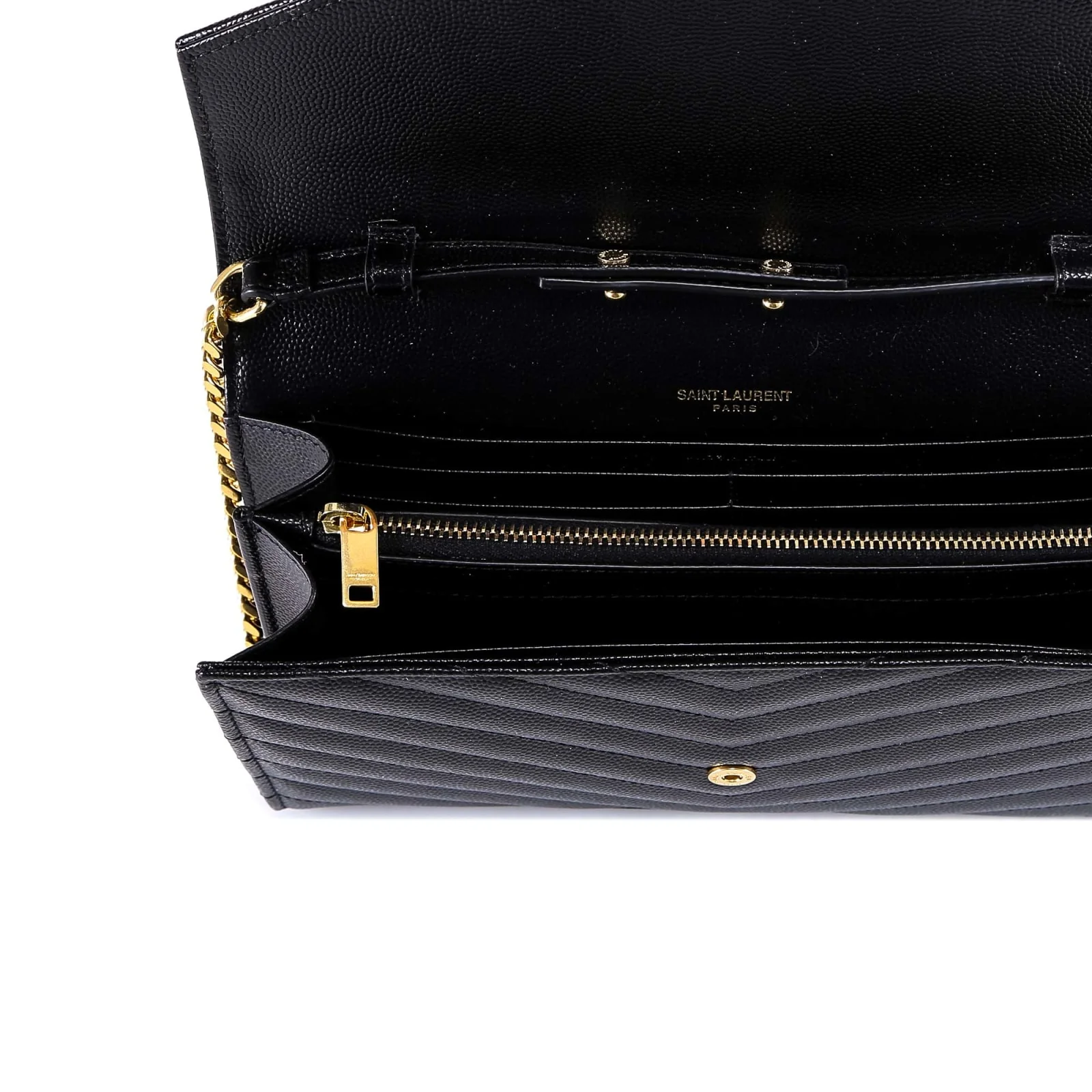 Saint Laurent Cassandre Wallet Bag - Black - Image 4
