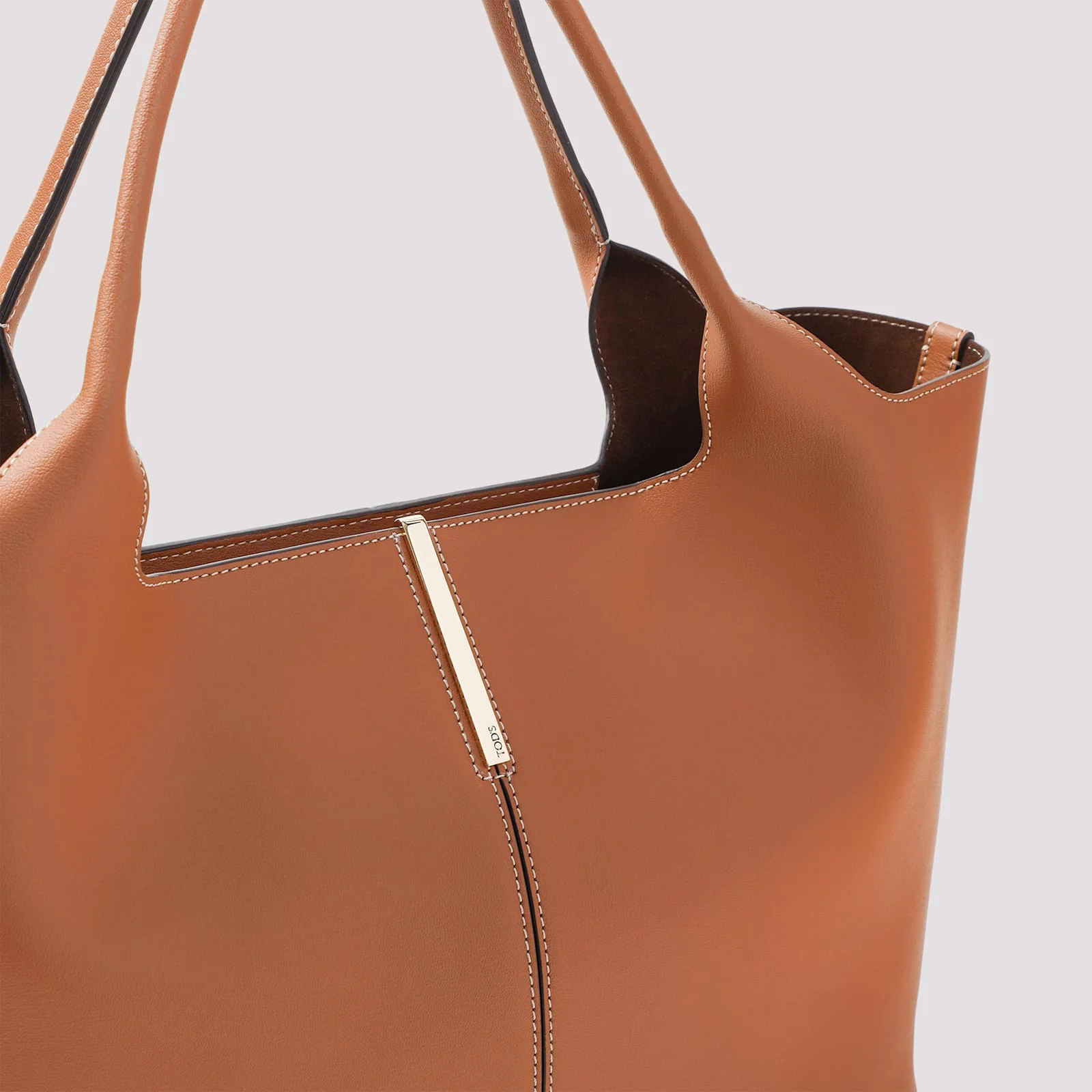 Tod's Ebr Shopping Tote Bag - Kenia Cacao - Image 5