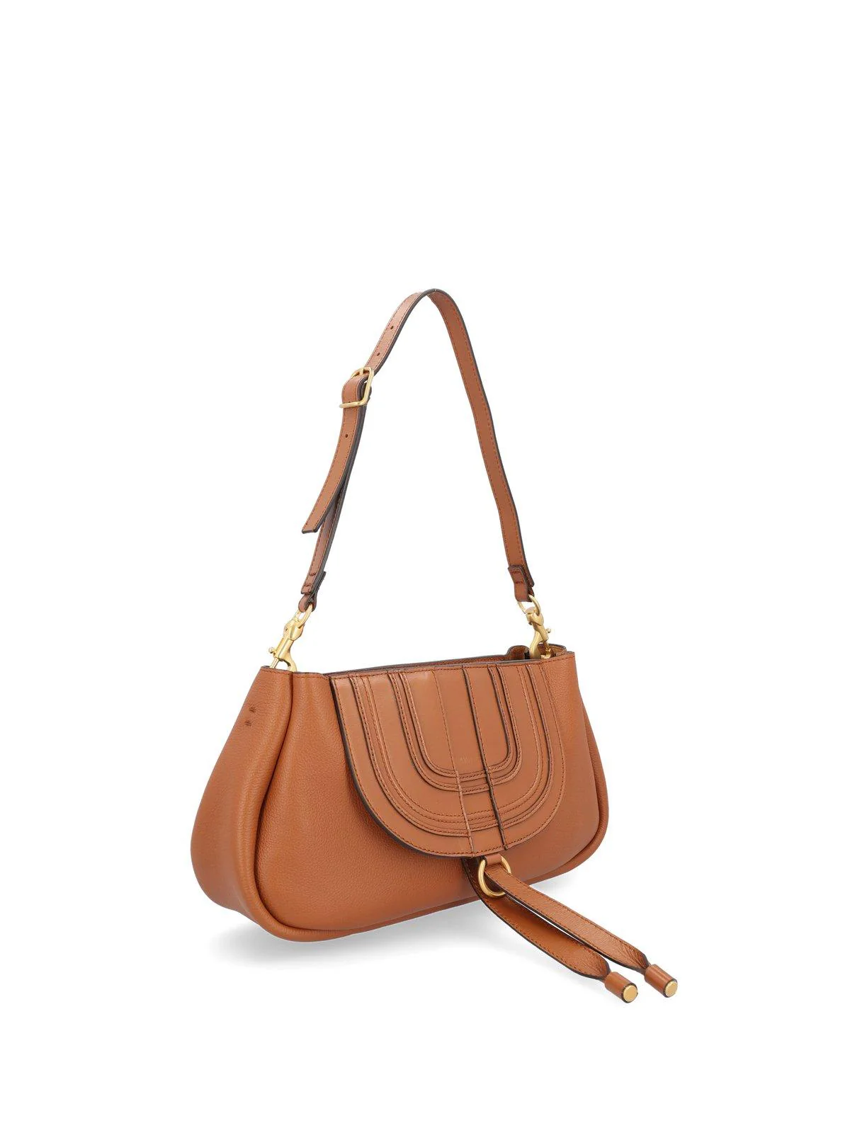 Chloé Marcie Clutch Bag - Leather Brown - Image 3