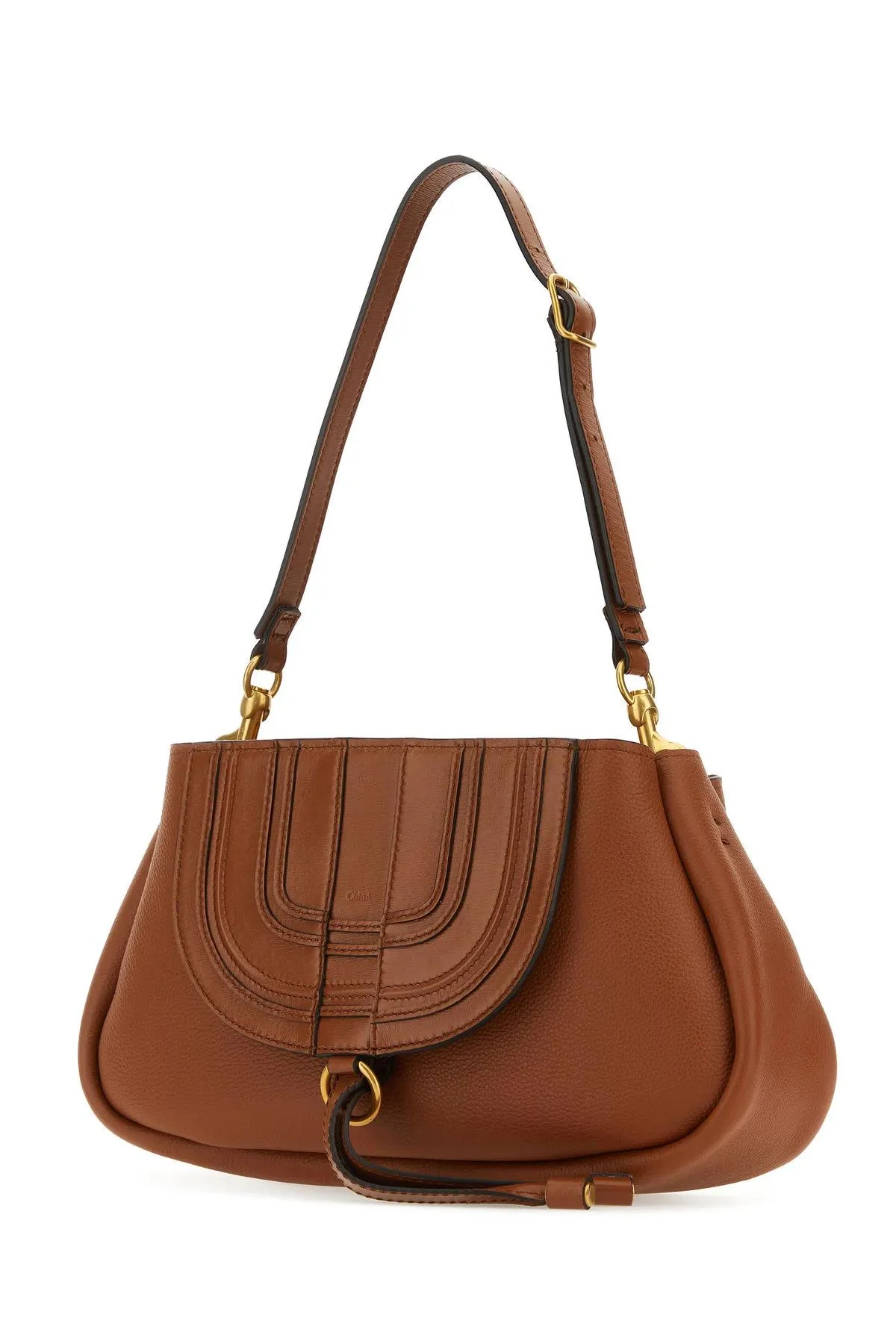 Chloé Marcie Clutch - Leather Brown - Image 2