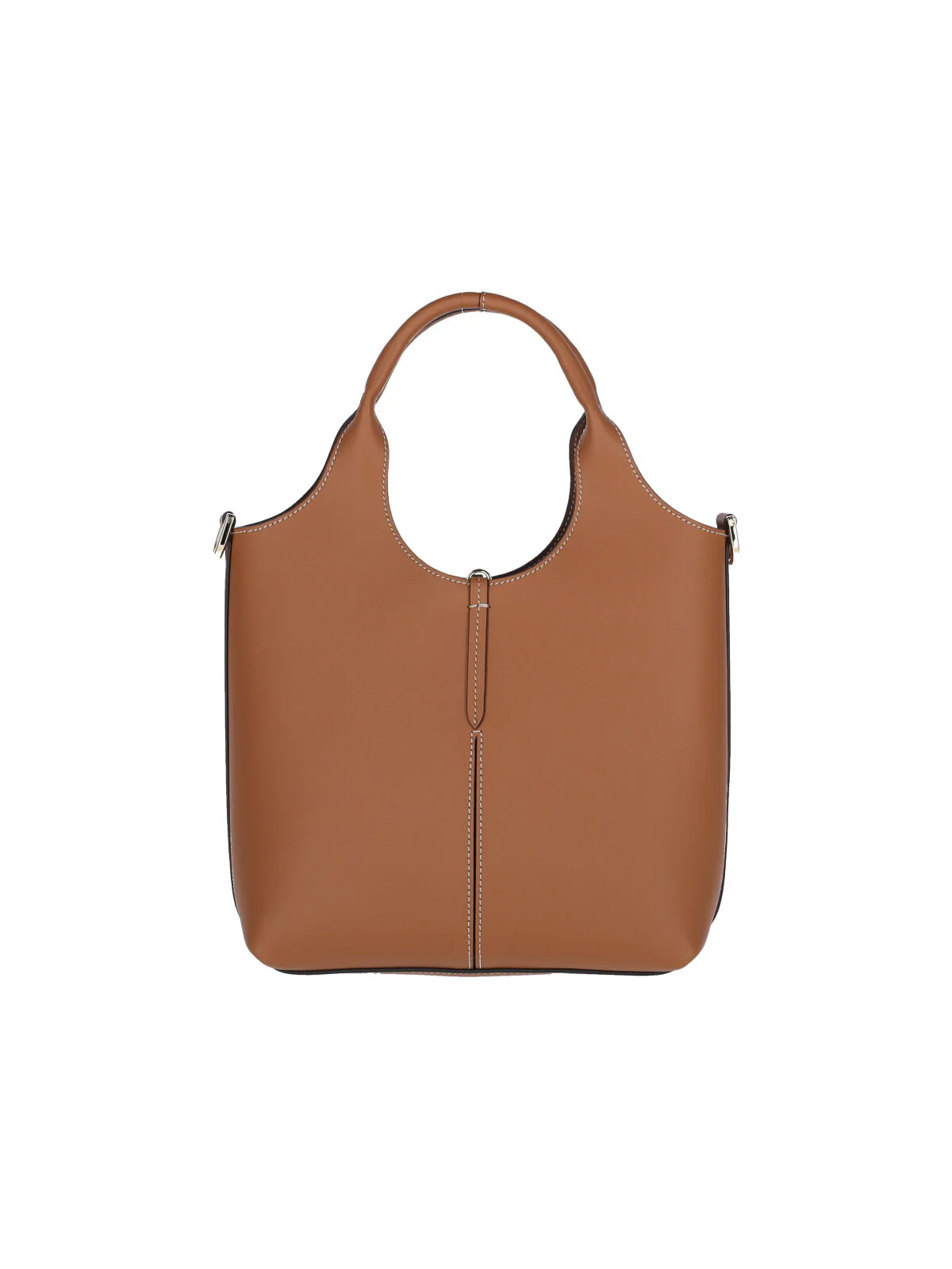 Tod's Leather Shopping Bag Tote - Brown - Image 3