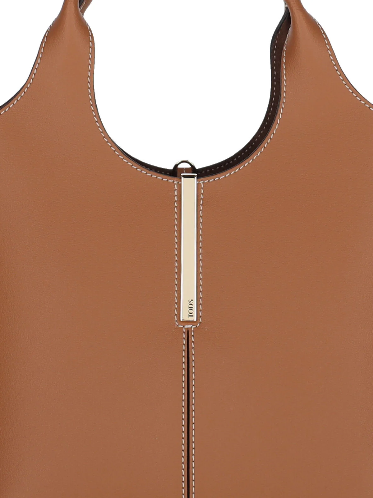 Tod's Leather Shopping Bag Tote - Brown - Image 4
