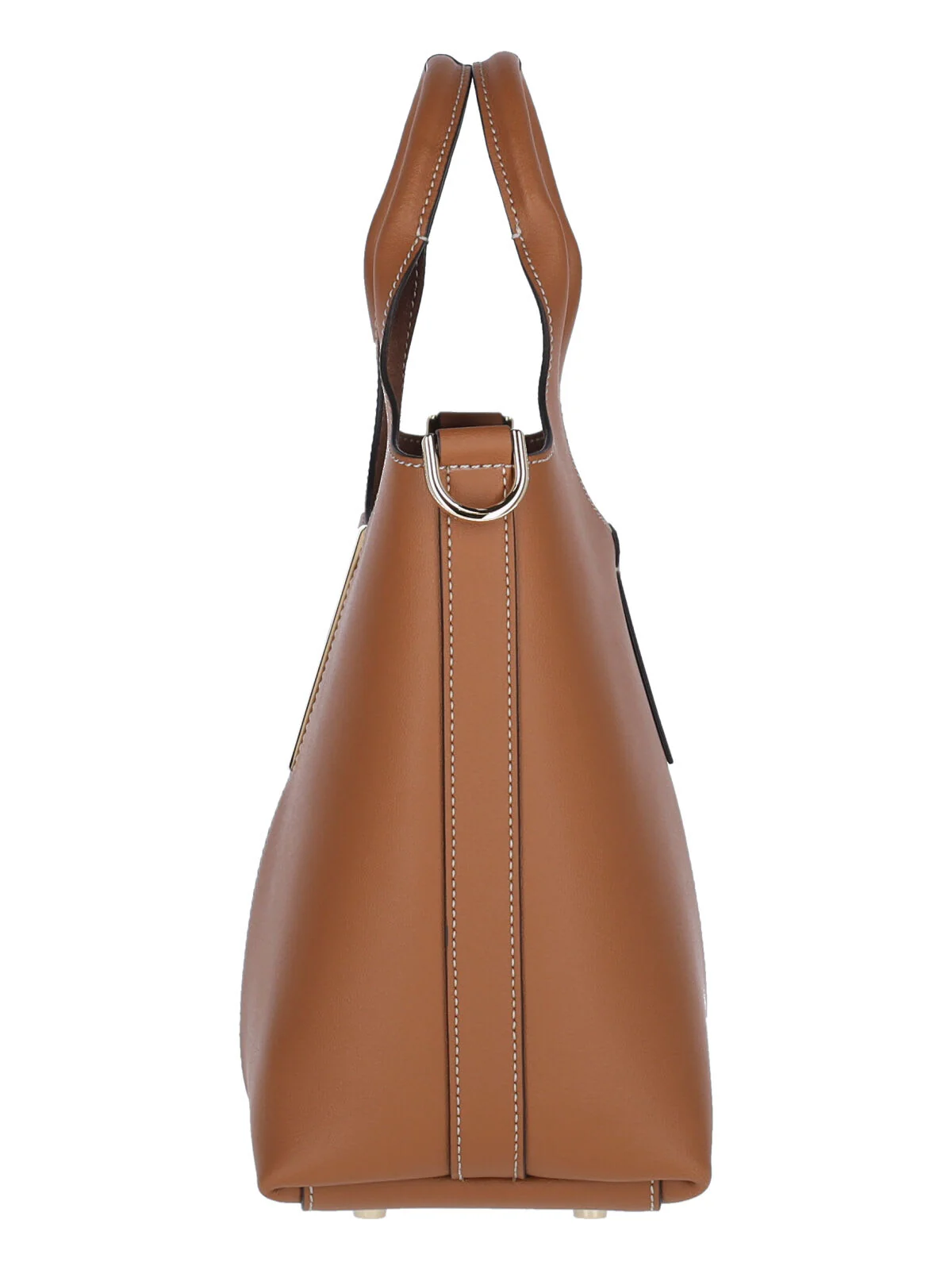 Tod's Leather Shopping Bag Tote - Brown - Image 5