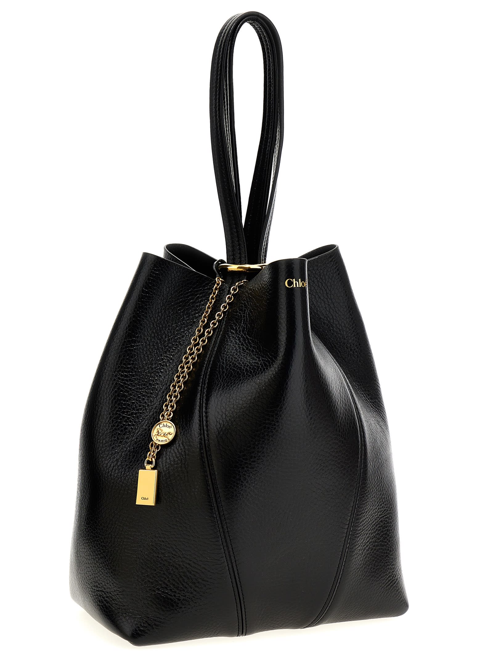 Chloé Spin Shoulder Bag - Black - Image 3
