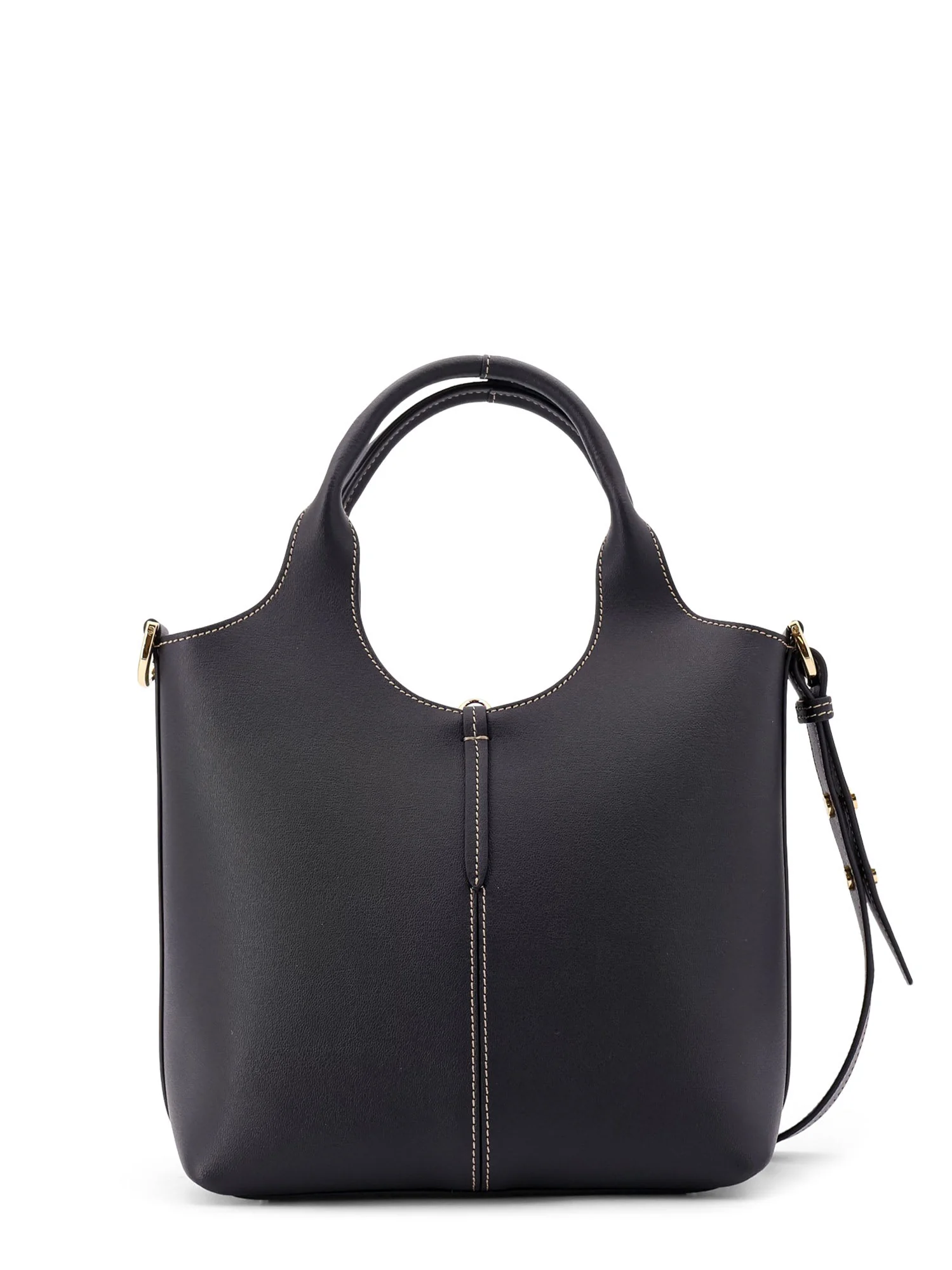 Tod's Mini Leather Shopping Tote Bag - Black - Image 2