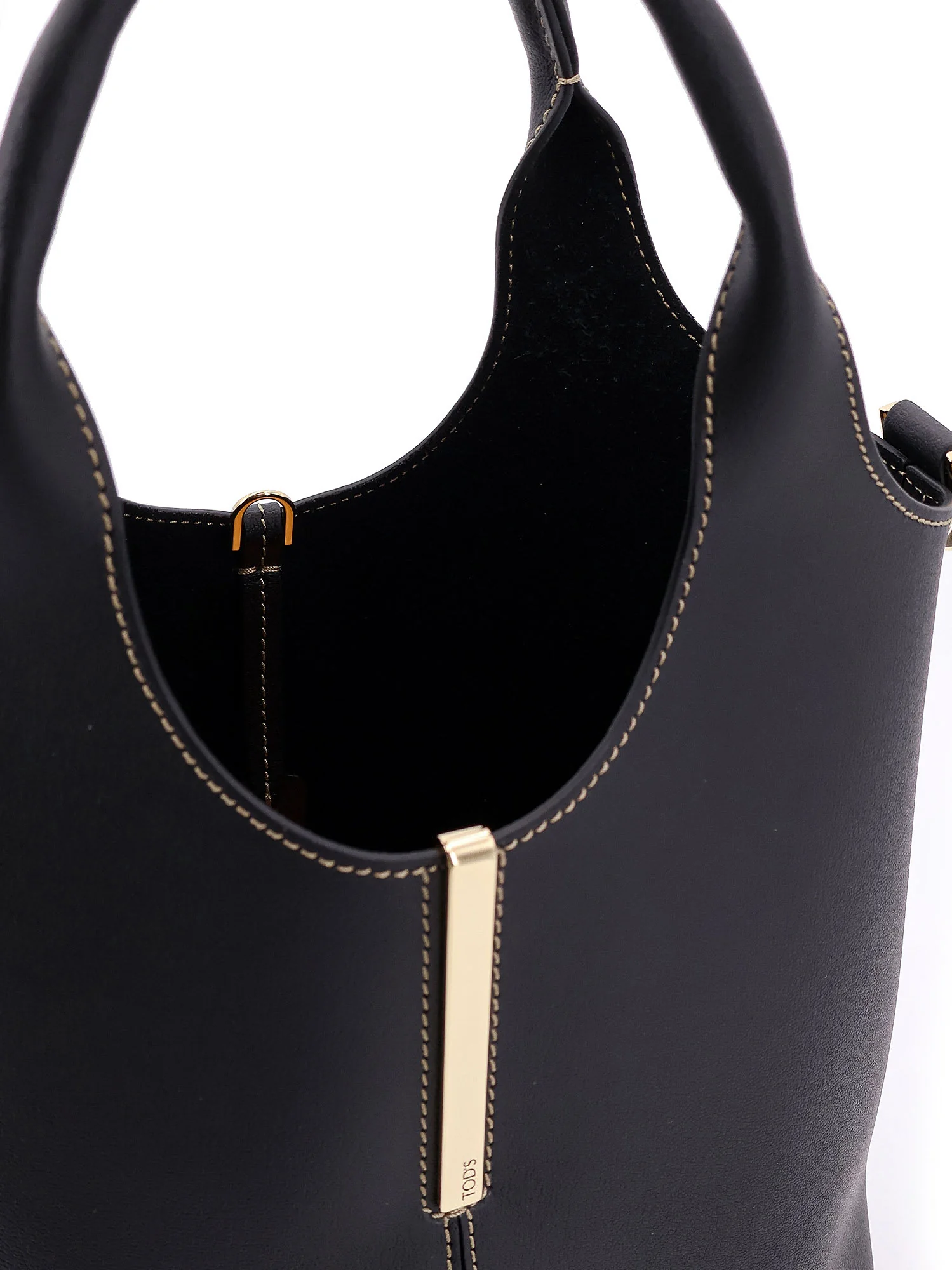 Tod's Mini Leather Shopping Tote Bag - Black - Image 4