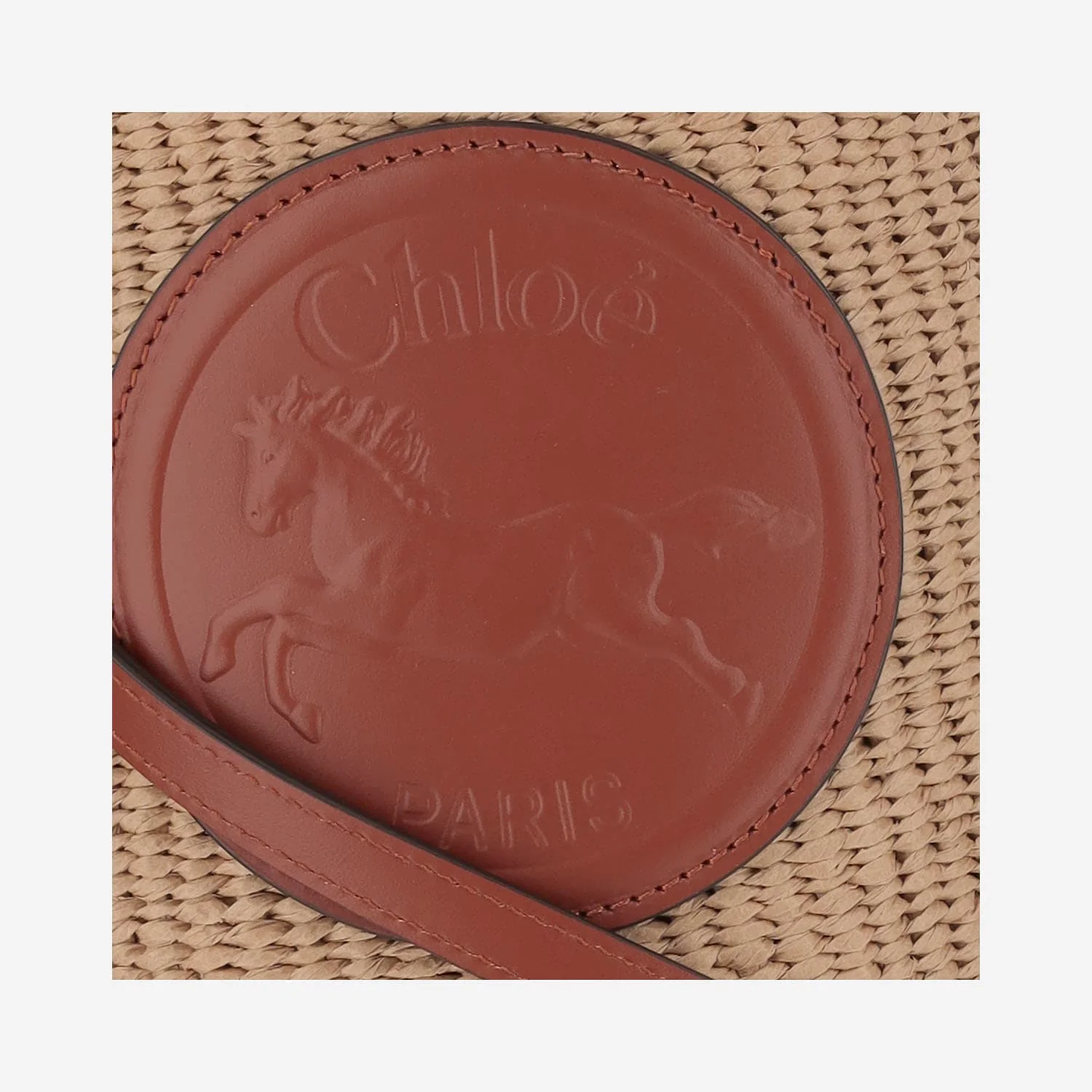 Chloé Small Horse Medal Tote Bag - Sepia Brown - Image 4
