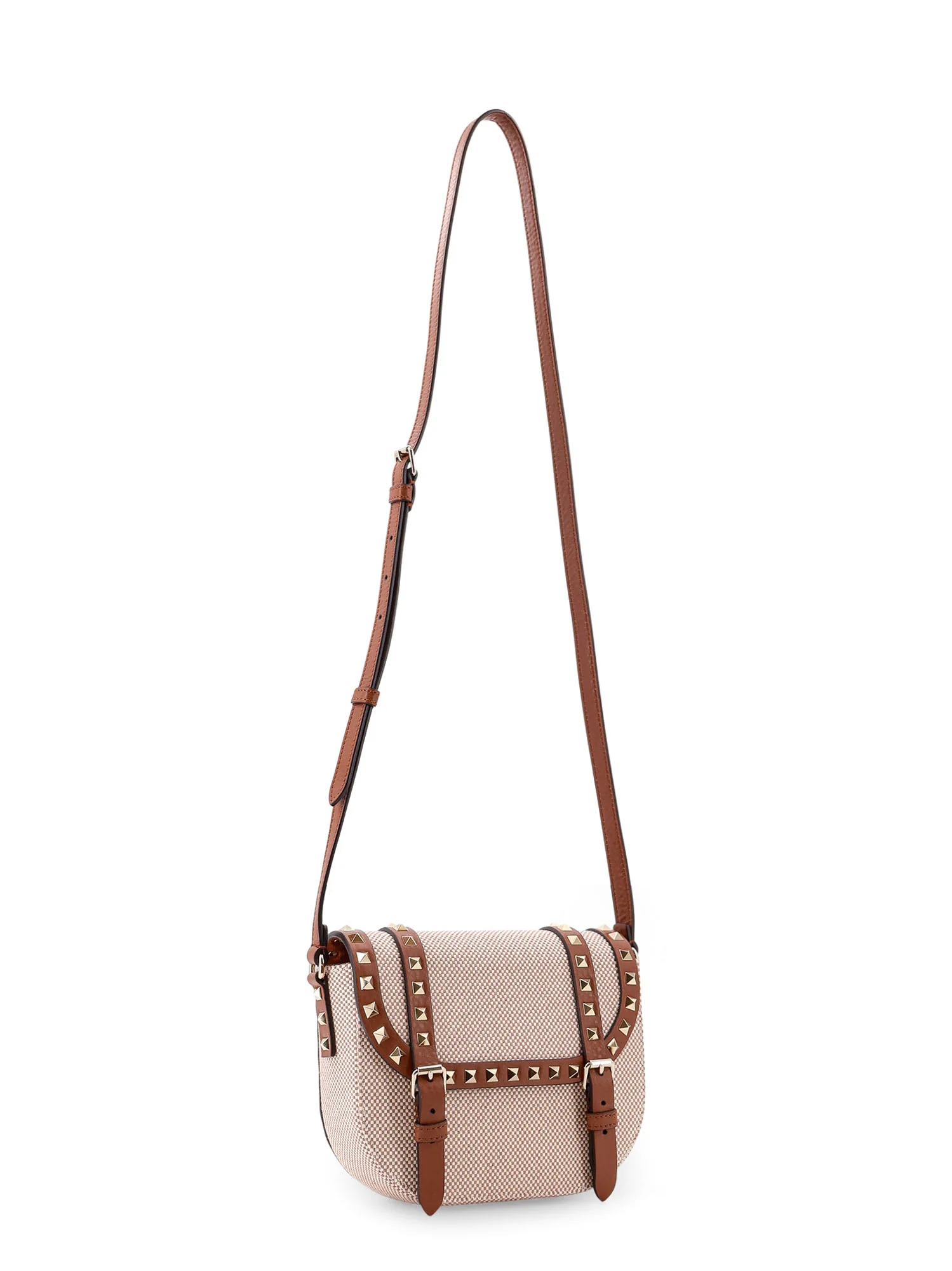 Valentino Garavani Messenger Rockstud Shoulder Bag - Neutrals/Brown - Image 3
