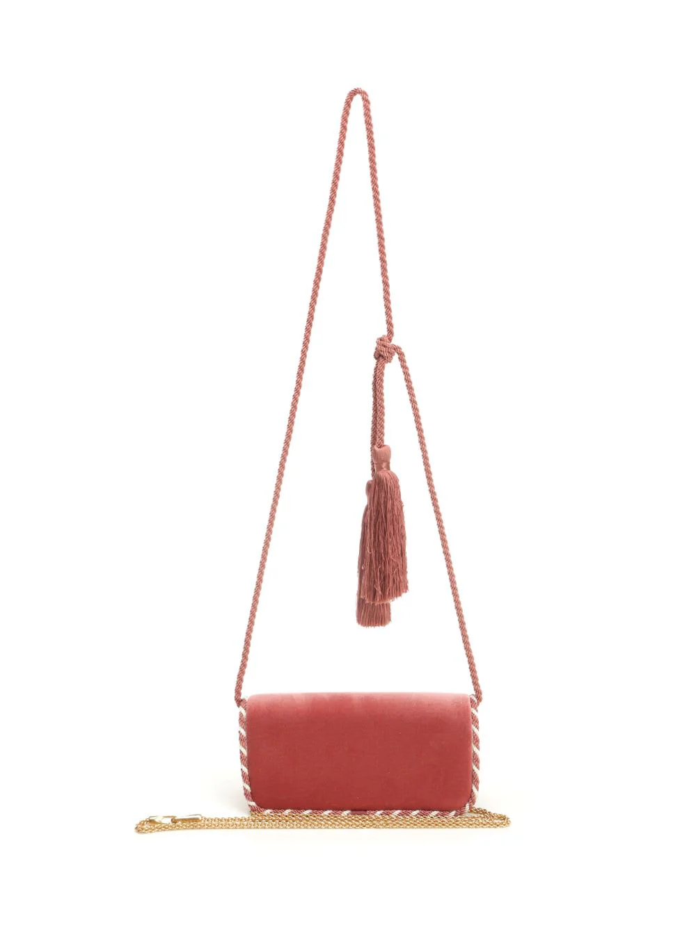 Valentino Garavani Loc Mini Velvet Clutch - Phard/Burro/Phard/Crystal - Image 3