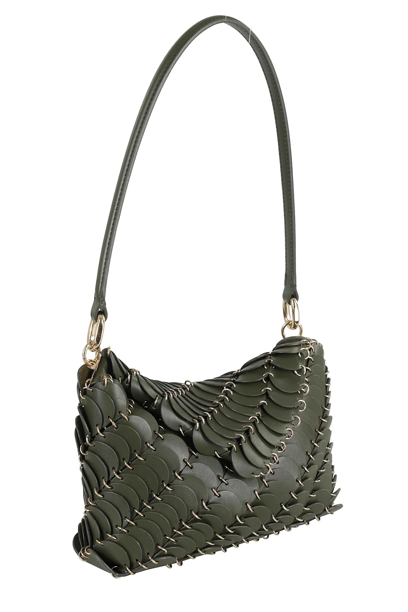 Rabanne Leather Bag Shoulder Bag - Kaki Gold - Image 2