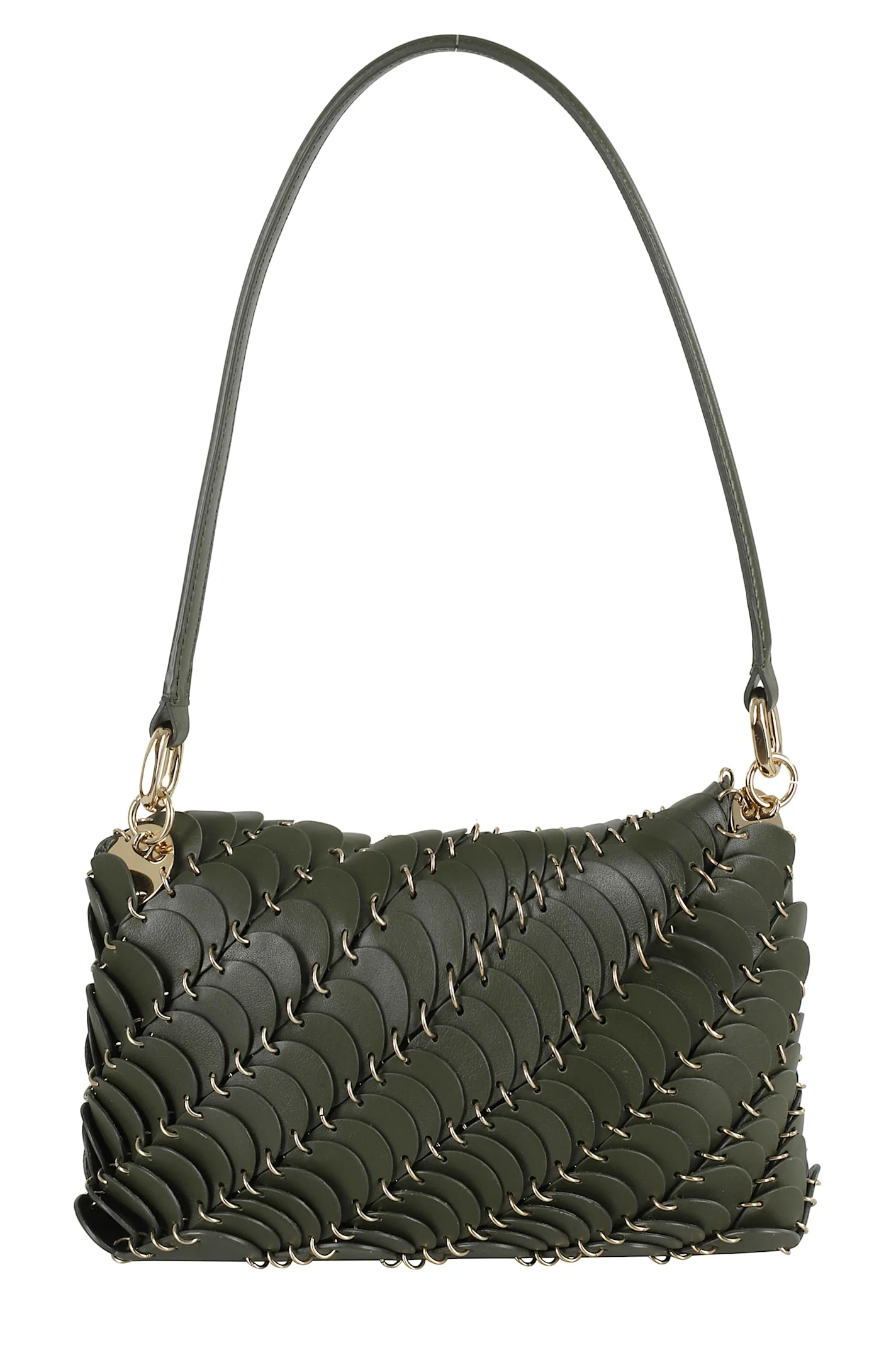 Rabanne Leather Bag Shoulder Bag - Kaki Gold - Image 3