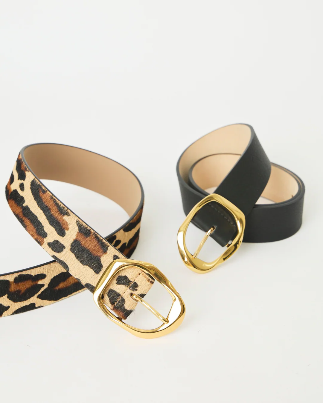B-LOW THE BELT Edmond Mini Calf-Hair Belt - LEOPARD/ GOLD - Image 3