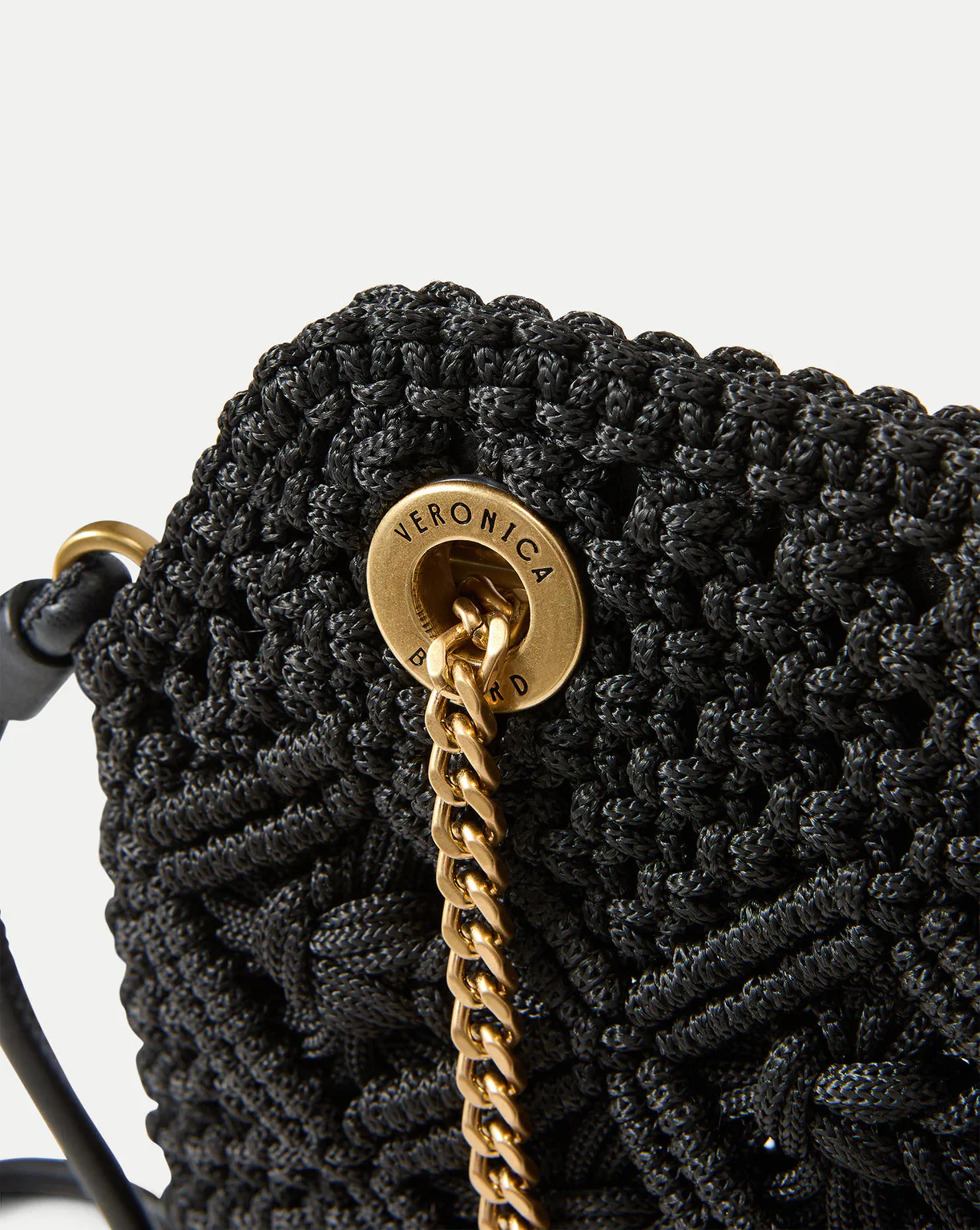 Veronica Beard Small Macramé Slouch Bag - Black - Image 3