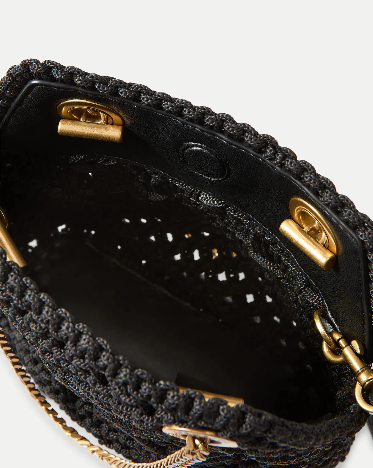 Veronica Beard Small Macramé Slouch Bag - Black - Image 4
