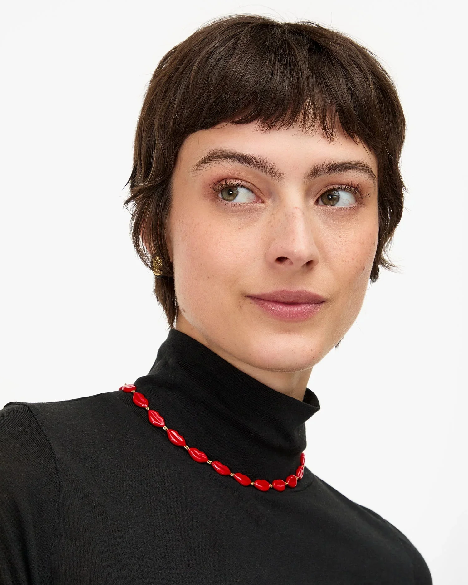 Clare V. Le Lips Necklace - Poppy - Image 2