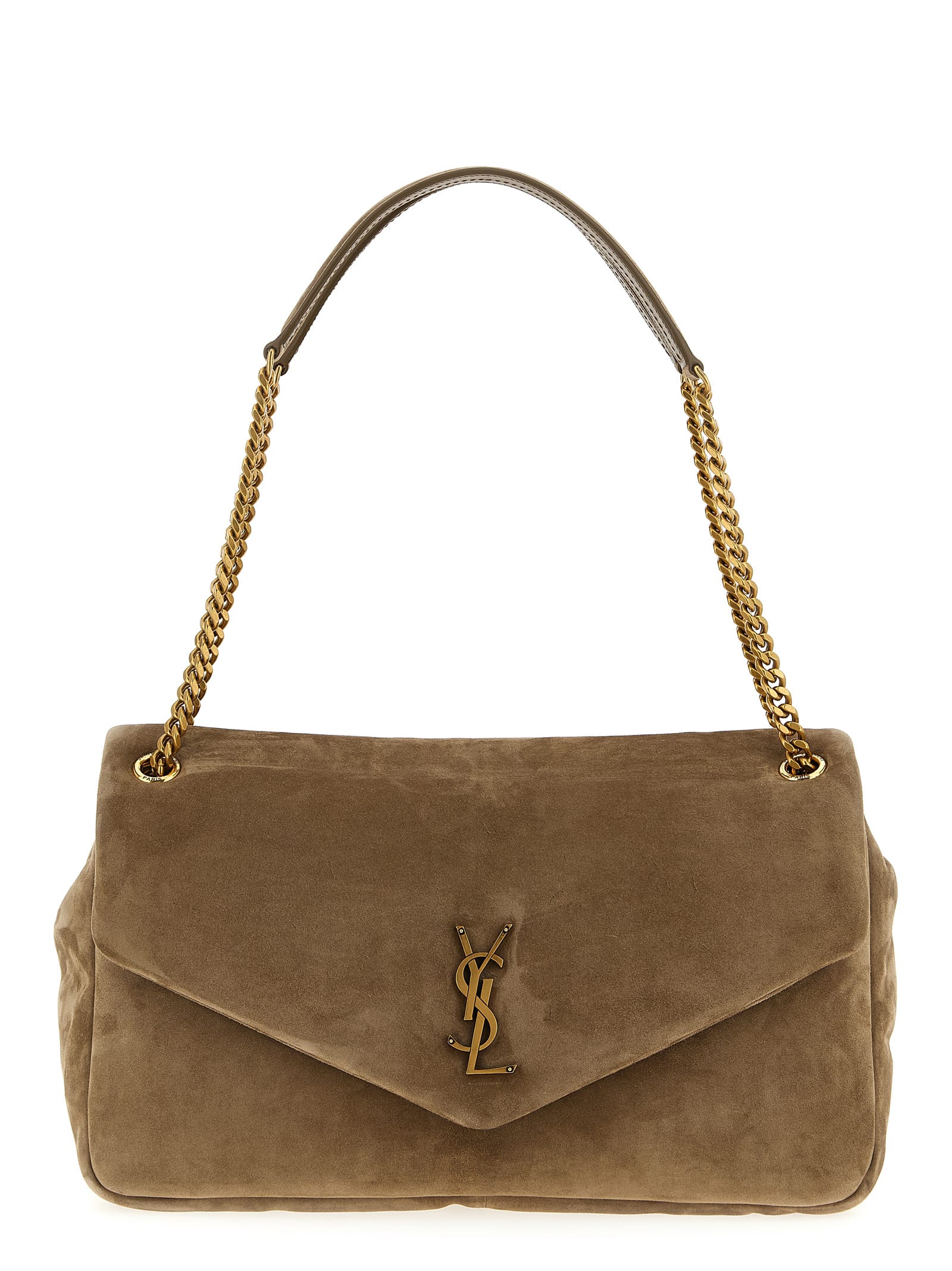 Saint Laurent Calypso Shoulder Bag - Beige