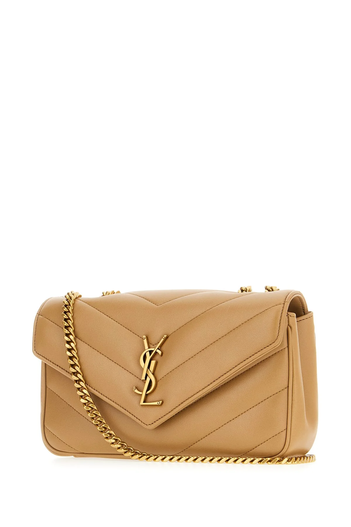 Saint Laurent Cappuccino Nappa Leather Small Loulou Shoulder Bag - Image 2