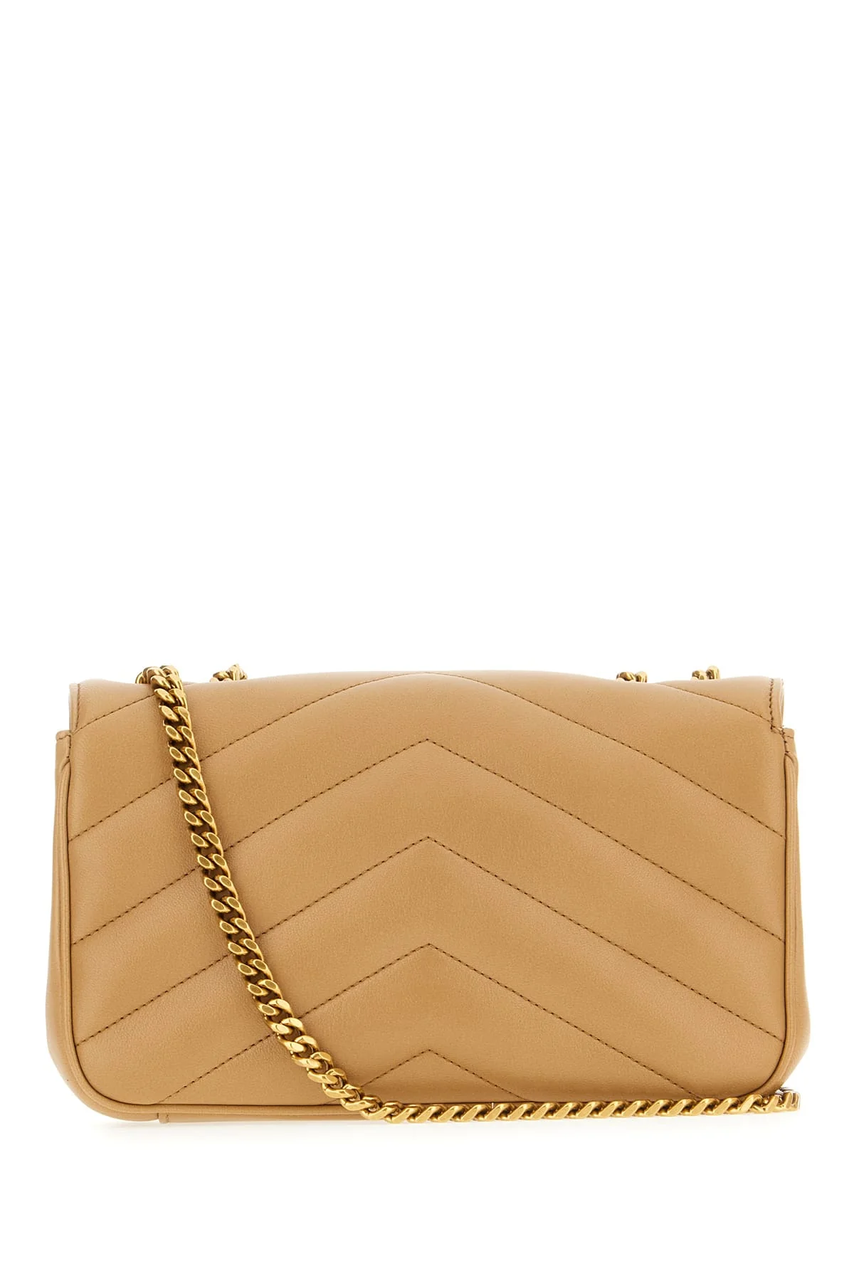 Saint Laurent Cappuccino Nappa Leather Small Loulou Shoulder Bag - Image 3