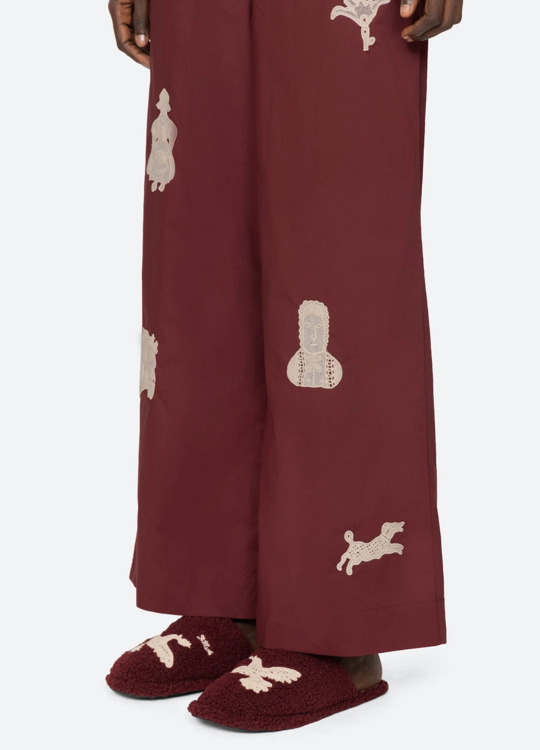 Sea NY Mika Pajama Set - Burgundy - Image 8