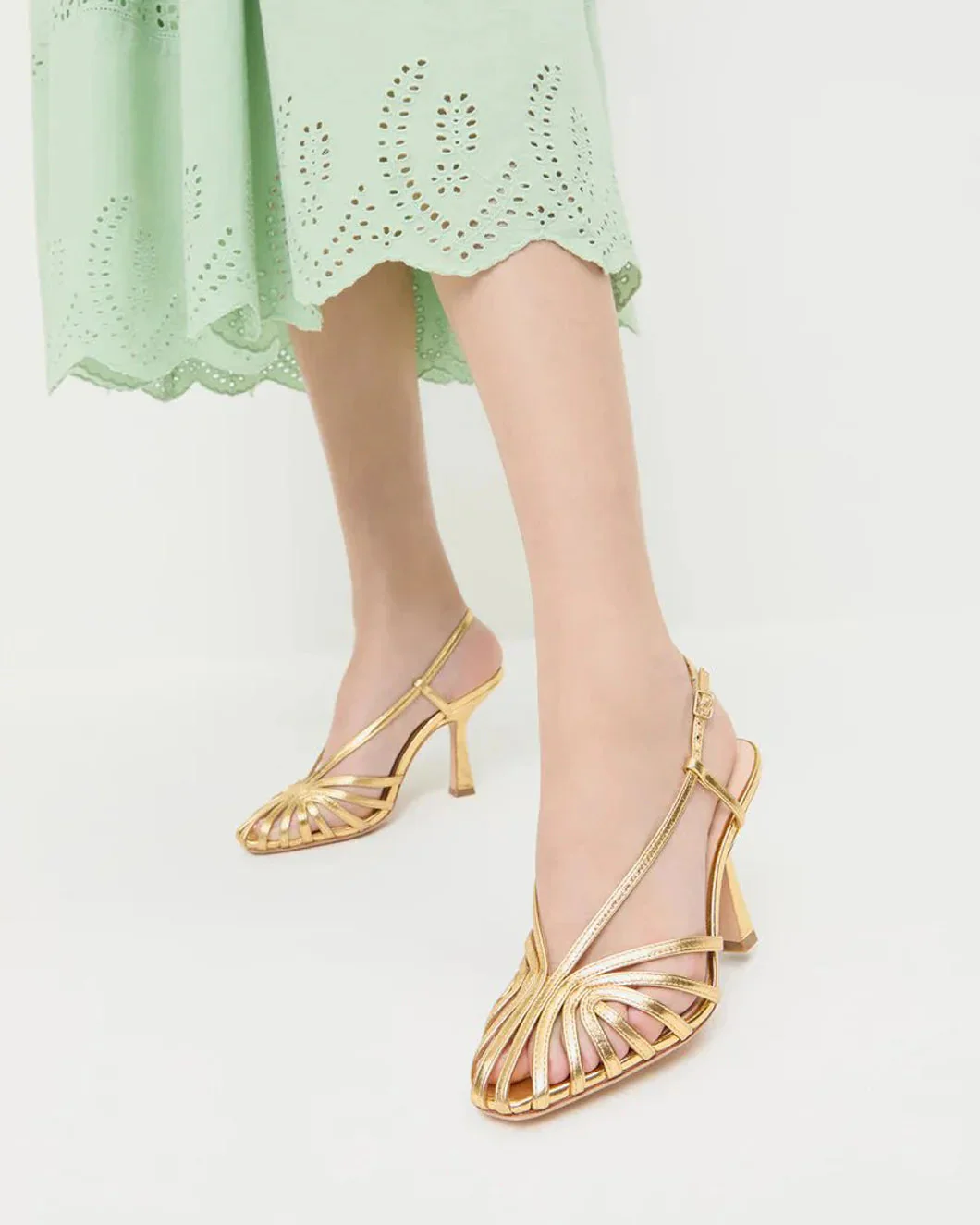 Loeffler Randall Alexandra Slingback Sandal - Gold - Image 2