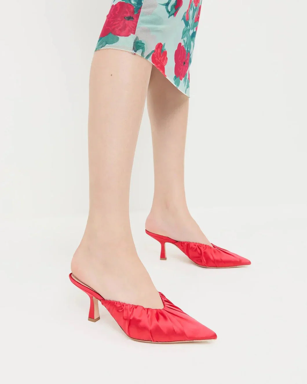Loeffler Randall Inez Mid-Heel Mule - Red - Image 2