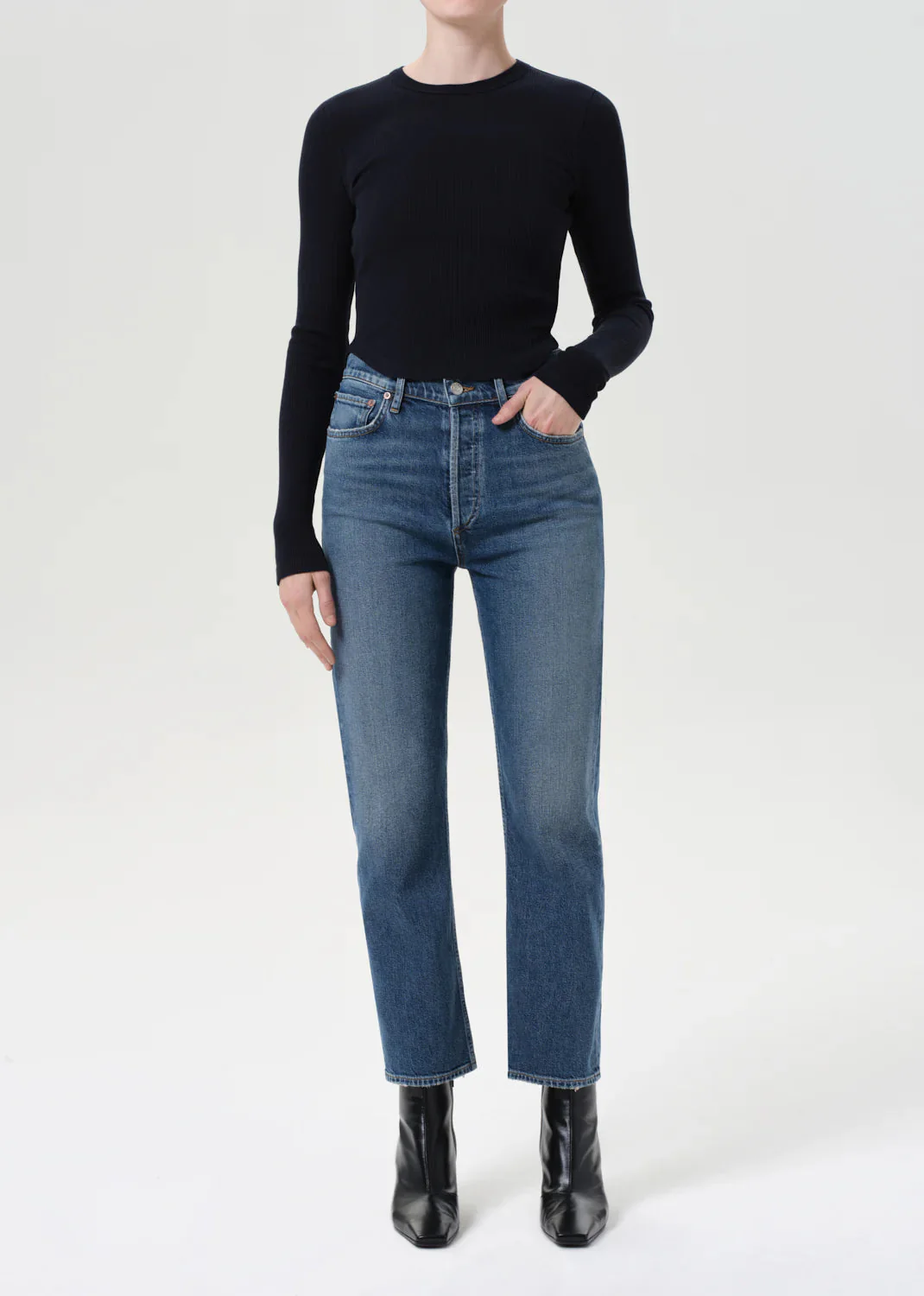 AGOLDE 90's Pinch Waist Crop Jeans - Image 2