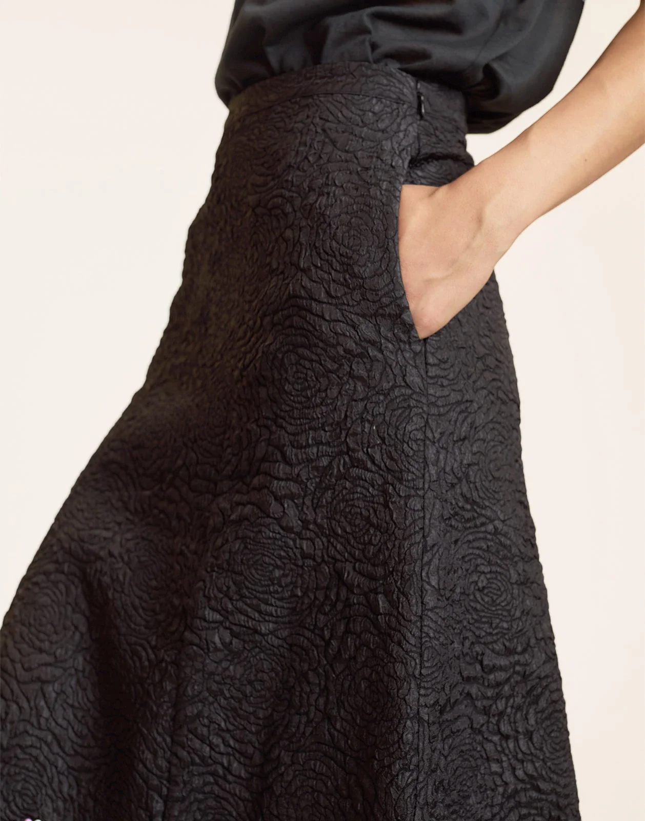 Cynthia Rowley Petit Four Midi Skirt - Black - Image 3