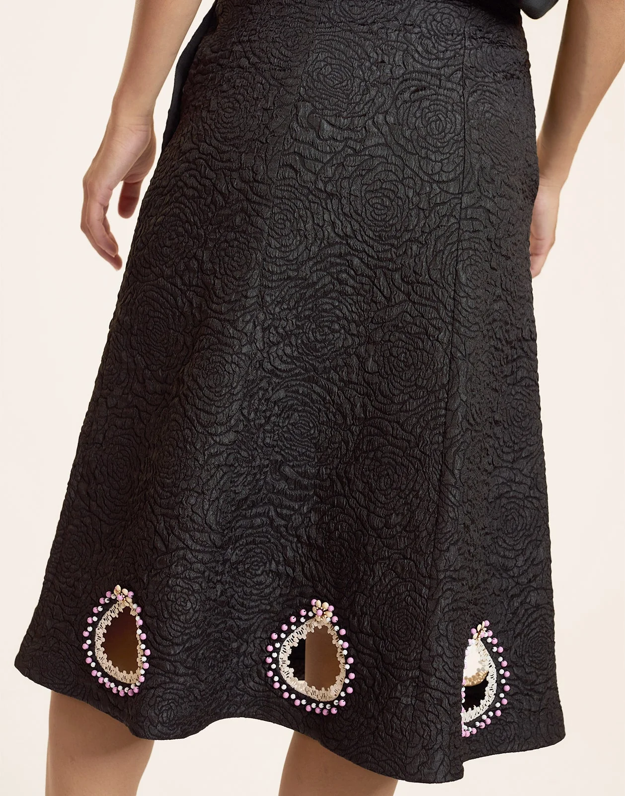 Cynthia Rowley Petit Four Midi Skirt - Black - Image 4