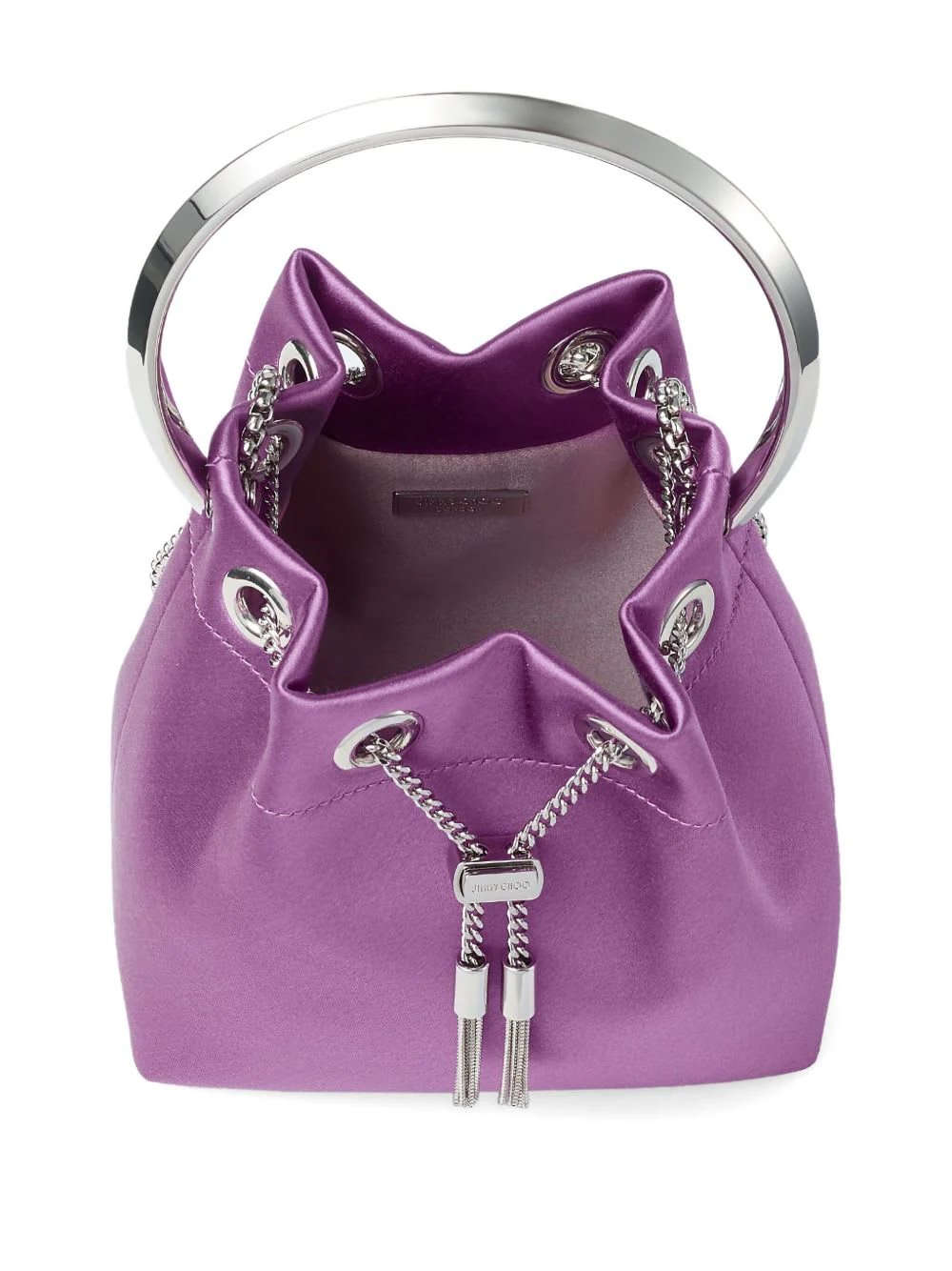 JIMMY CHOO Bon Bon Leather Bucket Bag - Purple - Image 4