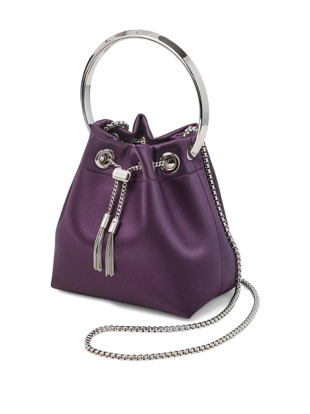 JIMMY CHOO Bon Bon Leather Bucket Bag - Bordeaux - Image 2