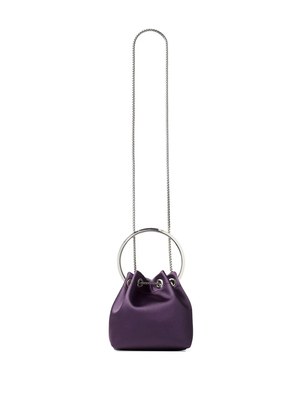 JIMMY CHOO Bon Bon Leather Bucket Bag - Bordeaux - Image 3