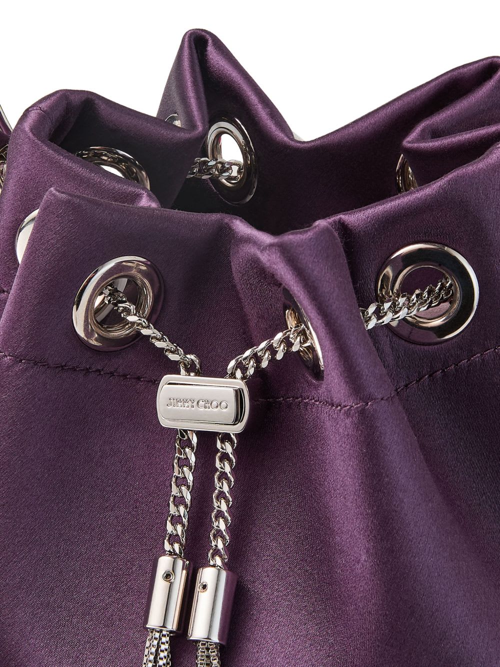 JIMMY CHOO Bon Bon Leather Bucket Bag - Bordeaux - Image 4