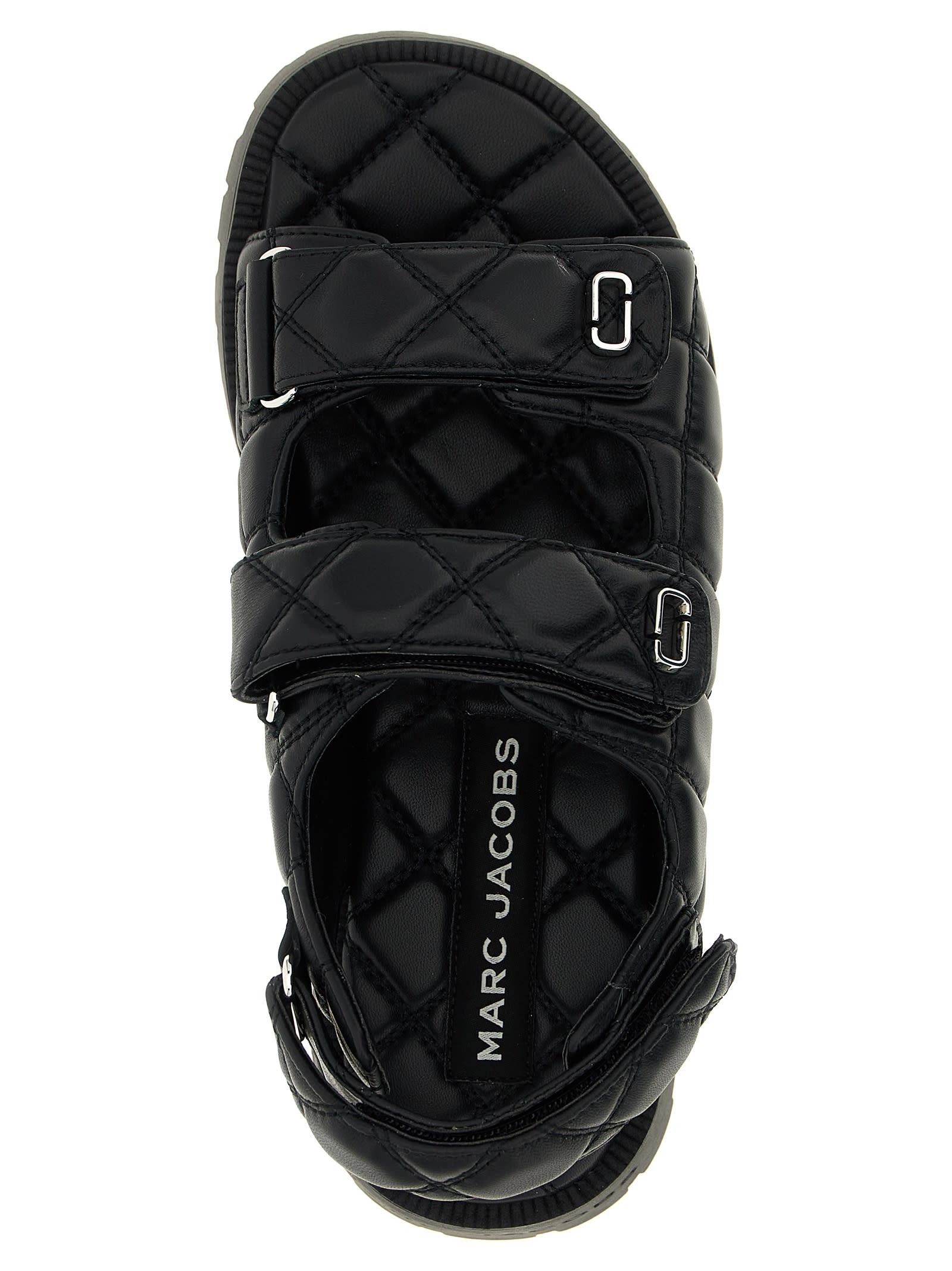 Marc Jacobs The Quilted Sunny Sandals - Black - Image 4