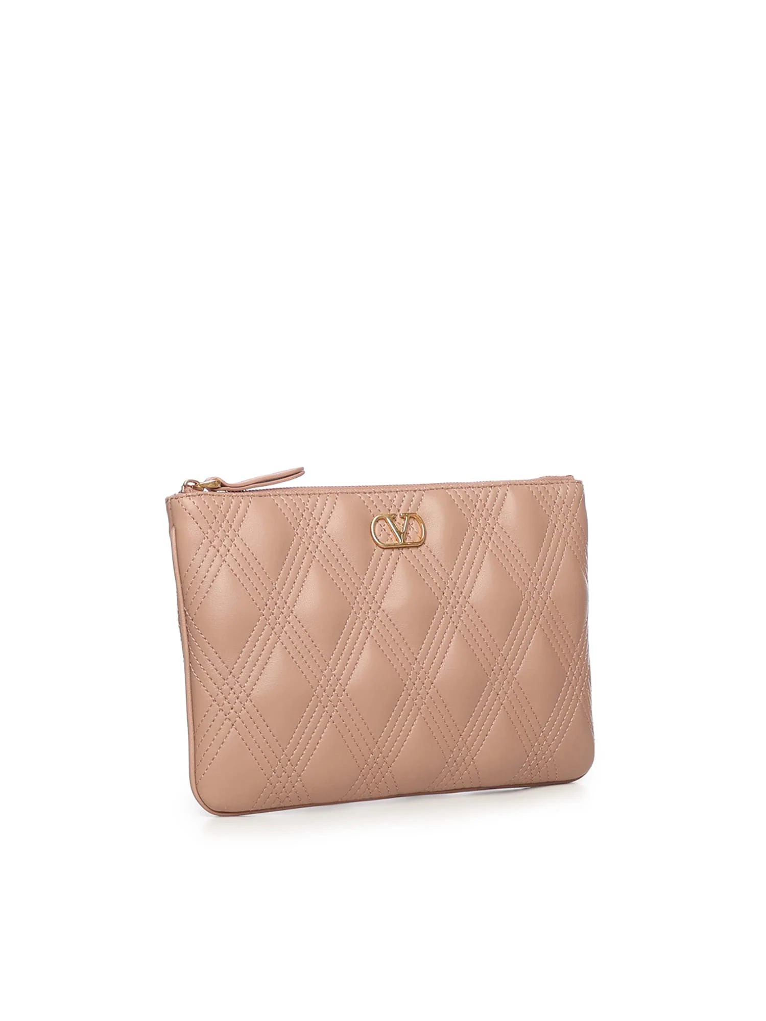 Valentino Garavani Quiltie 67 Clutch Bag - Rose Cannelle - Image 2
