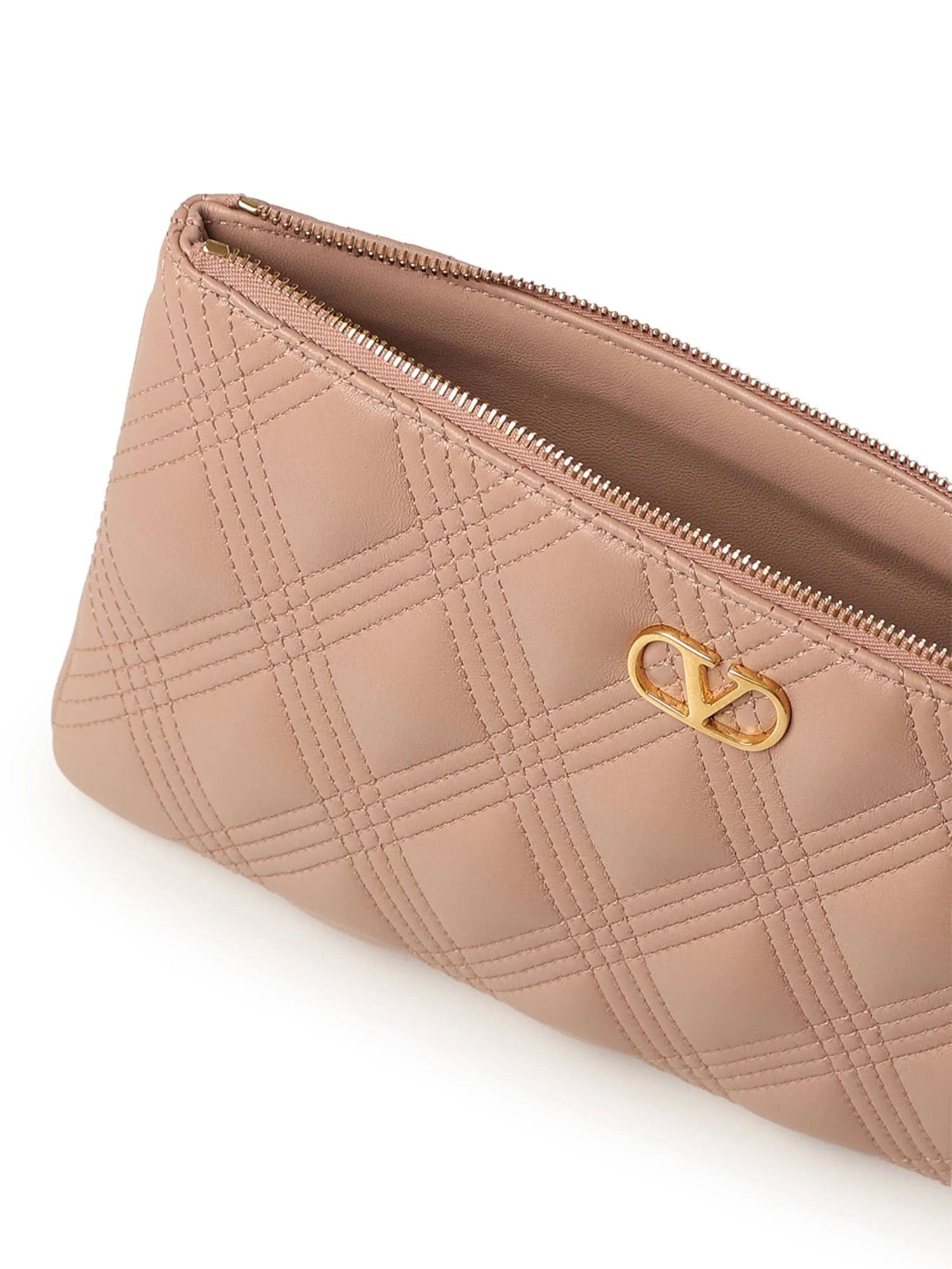 Valentino Garavani Quiltie 67 Clutch Bag - Rose Cannelle - Image 4
