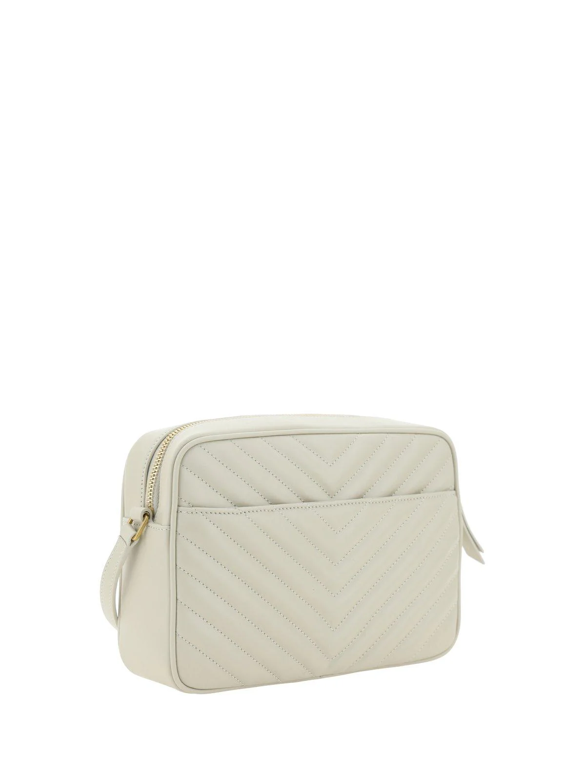 Saint Laurent Lou Zip-up Quilted Camera Bag - White - Image 2