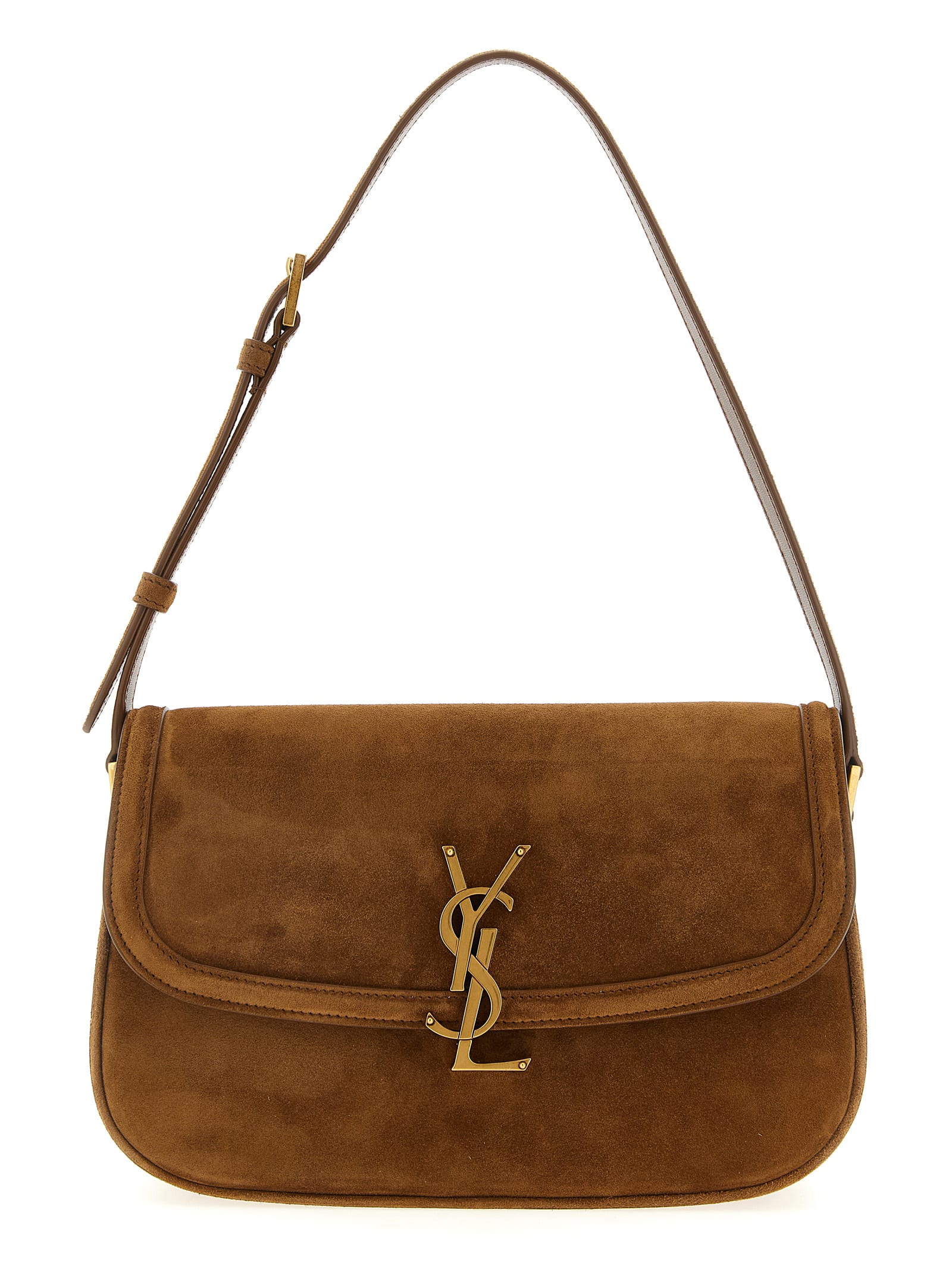 Saint Laurent Solferino Medium Shoulder Bag - Cognac