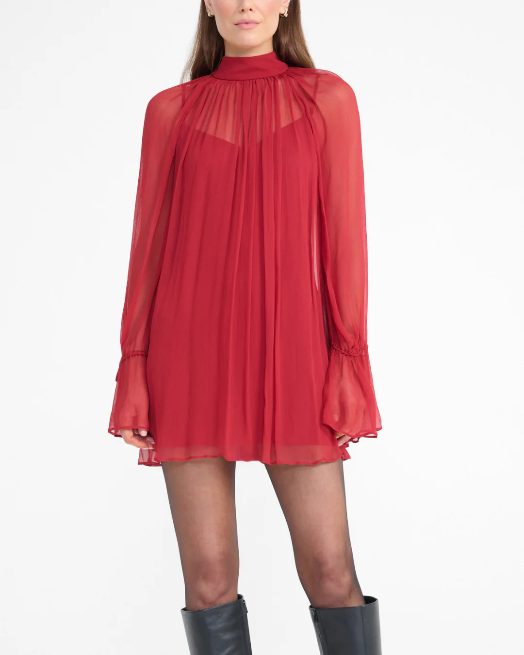 Staud Roux Dress - Pomegranate - Image 2