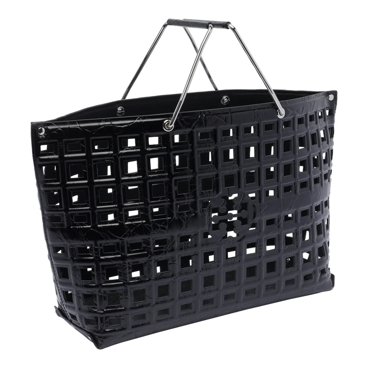 Tory Burch Croco Embossed Ella Market Handbag - Black - Image 2