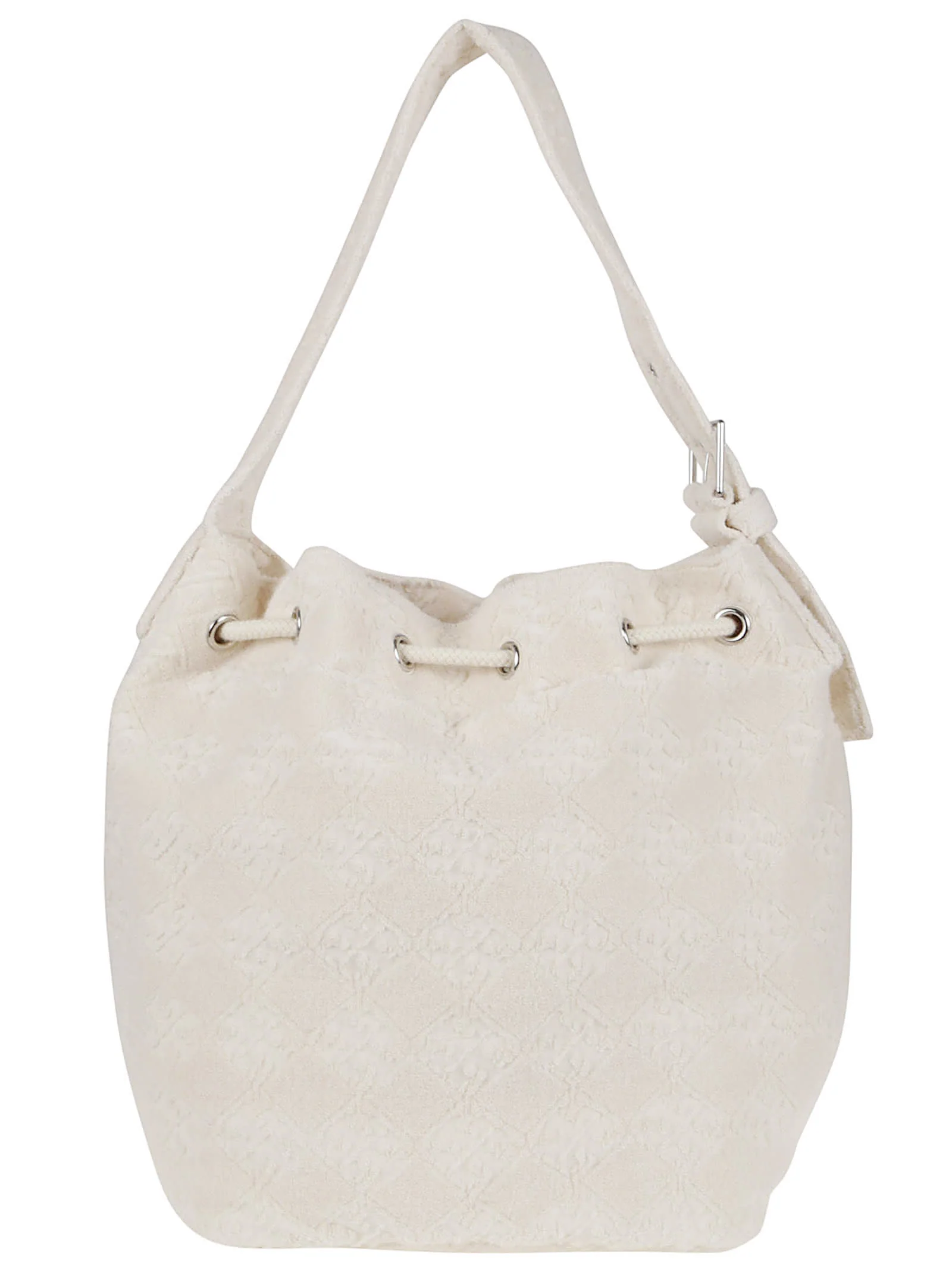 Tory Burch T Monogram Terry Oversized Bucket Bag - New Ivory - Image 2