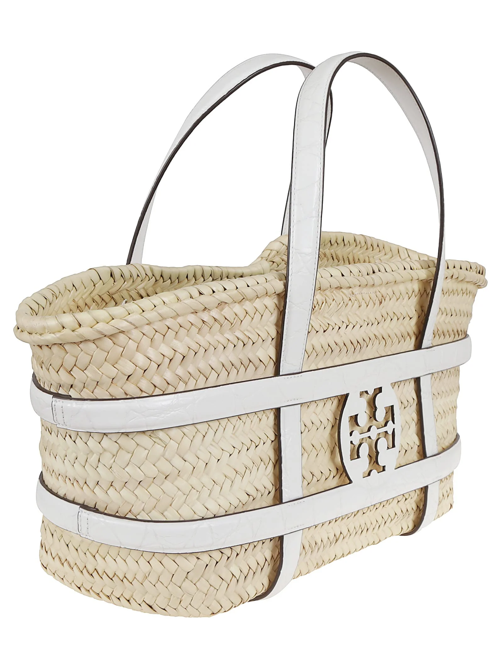 Tory Burch Ella Straw Basket Shoulder Bag - Blanc - Image 3