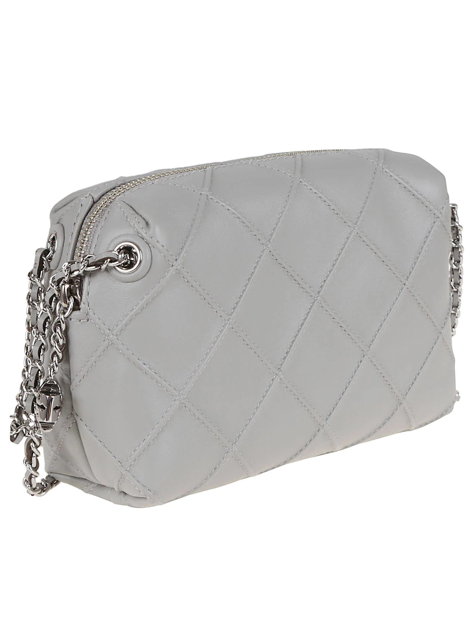 Tory Burch Fleming Small Crossbody Bag - Gray - Image 3