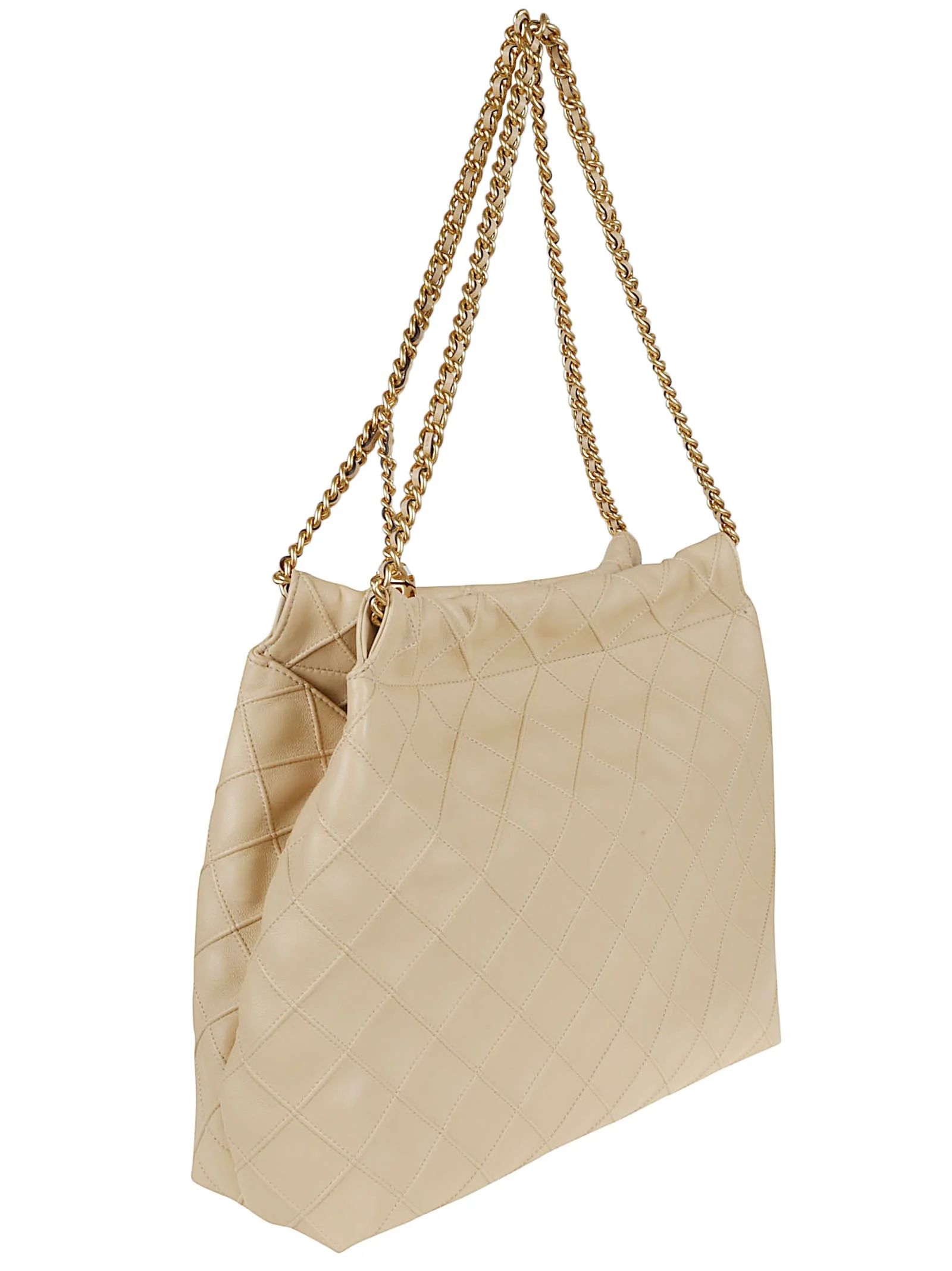 Tory Burch Fleming Hobo Shoulder Bag - Vanilla Soft Serve - Image 3