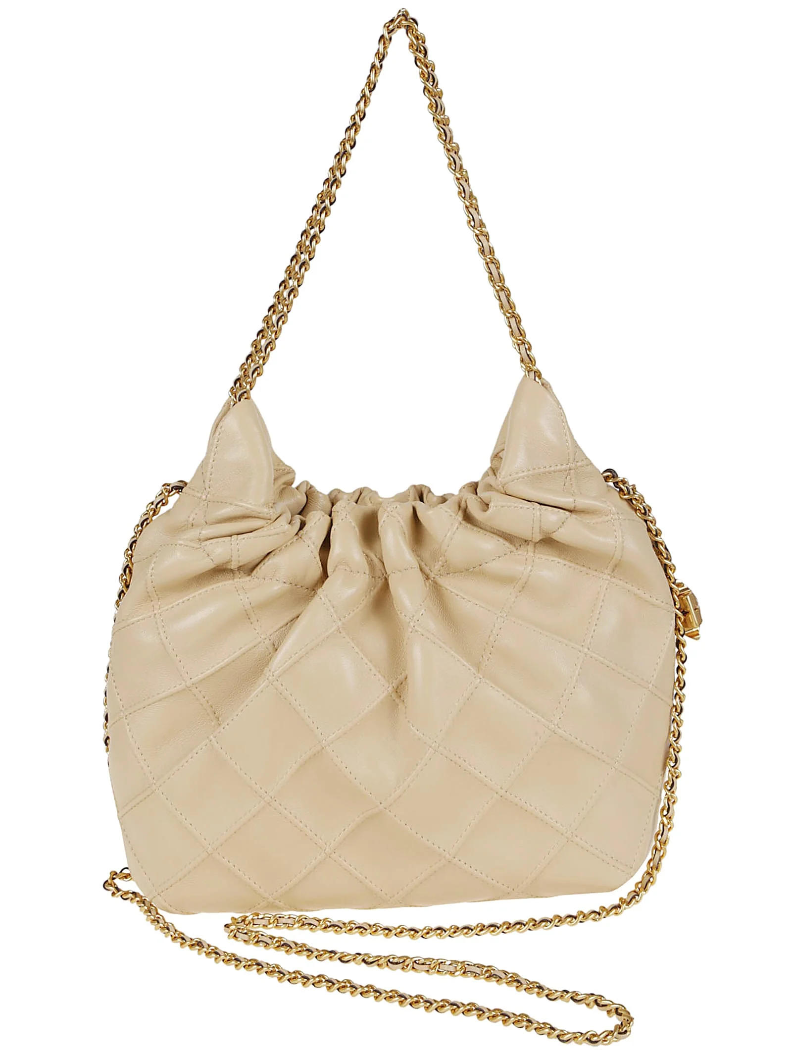 Tory Burch Fleming Mini Hobo Shoulder Bag - Vanilla Soft Serve - Image 2