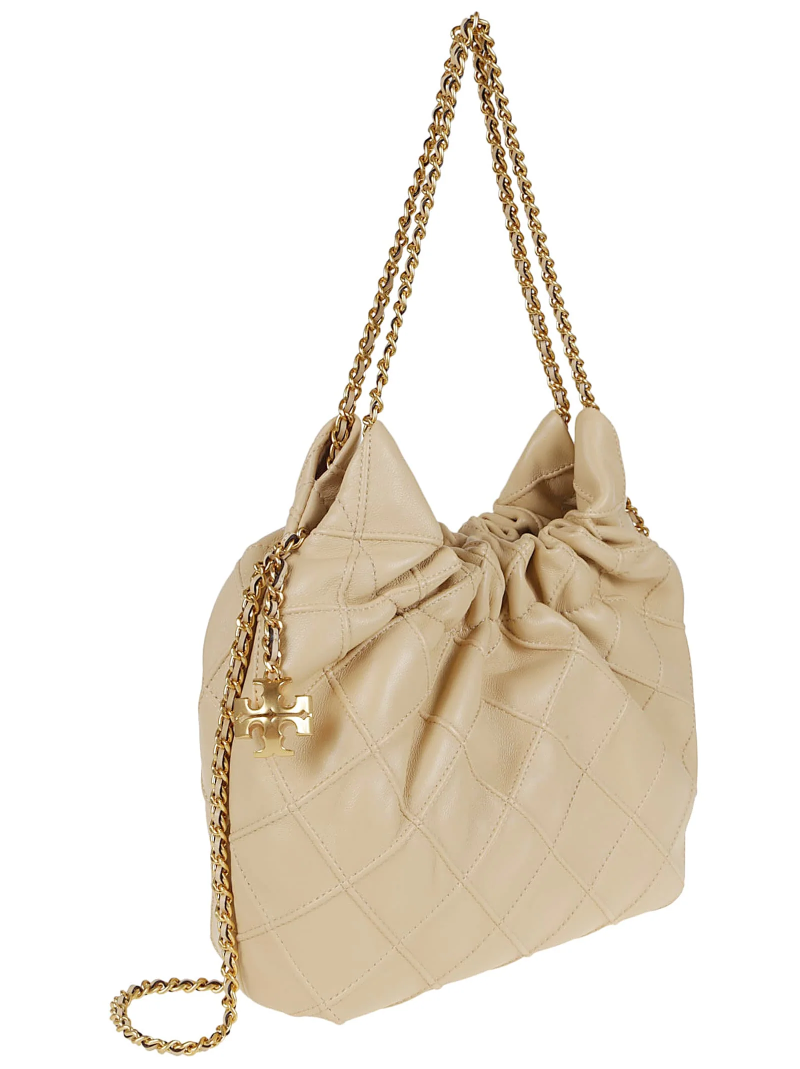 Tory Burch Fleming Mini Hobo Shoulder Bag - Vanilla Soft Serve - Image 3