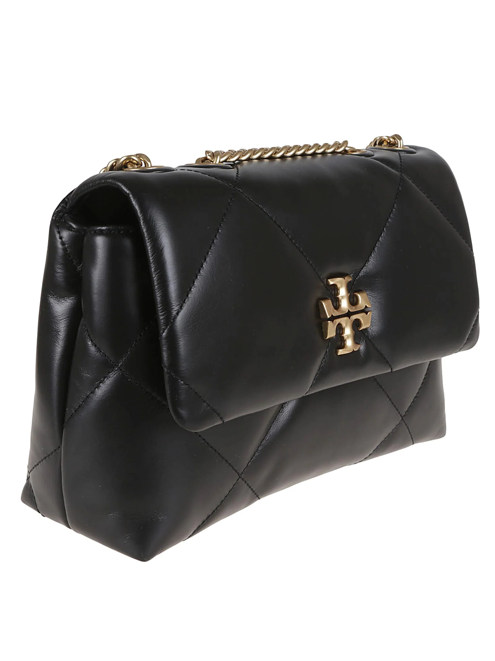 Tory Burch Kira Diamond Quilt Small Convertible Shoulder Bag - Black - Image 3