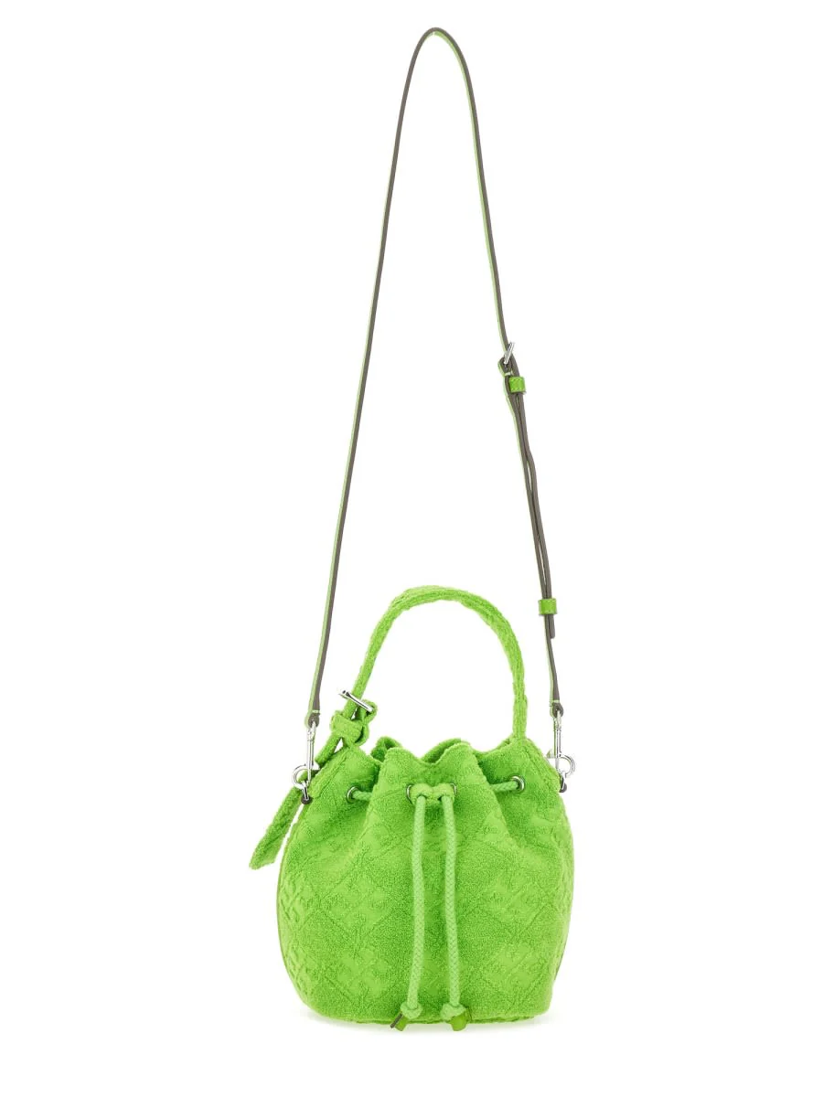 Tory Burch t Monogram Mini Bucket Bag - Green - Image 2