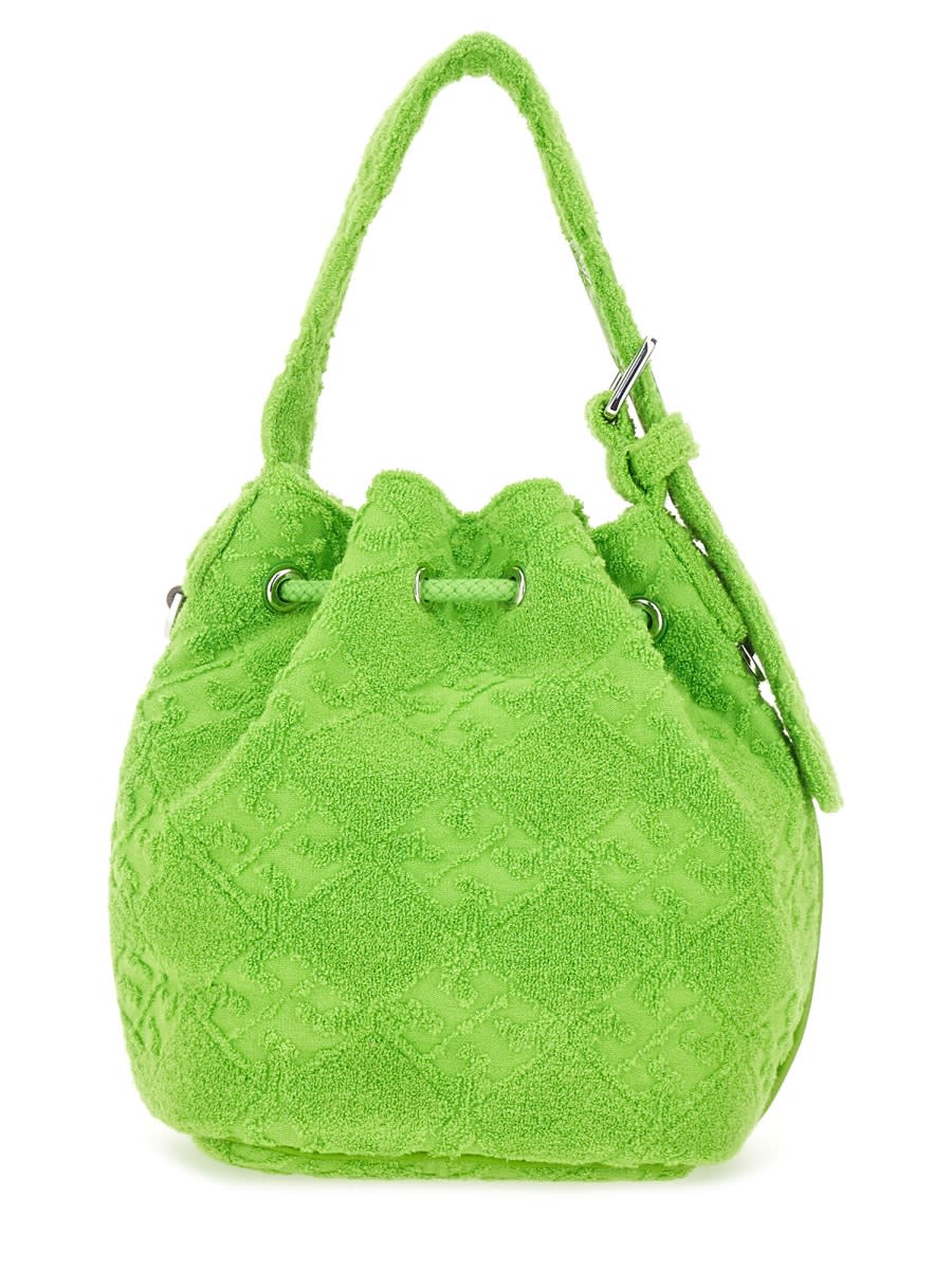 Tory Burch t Monogram Mini Bucket Bag - Green - Image 3